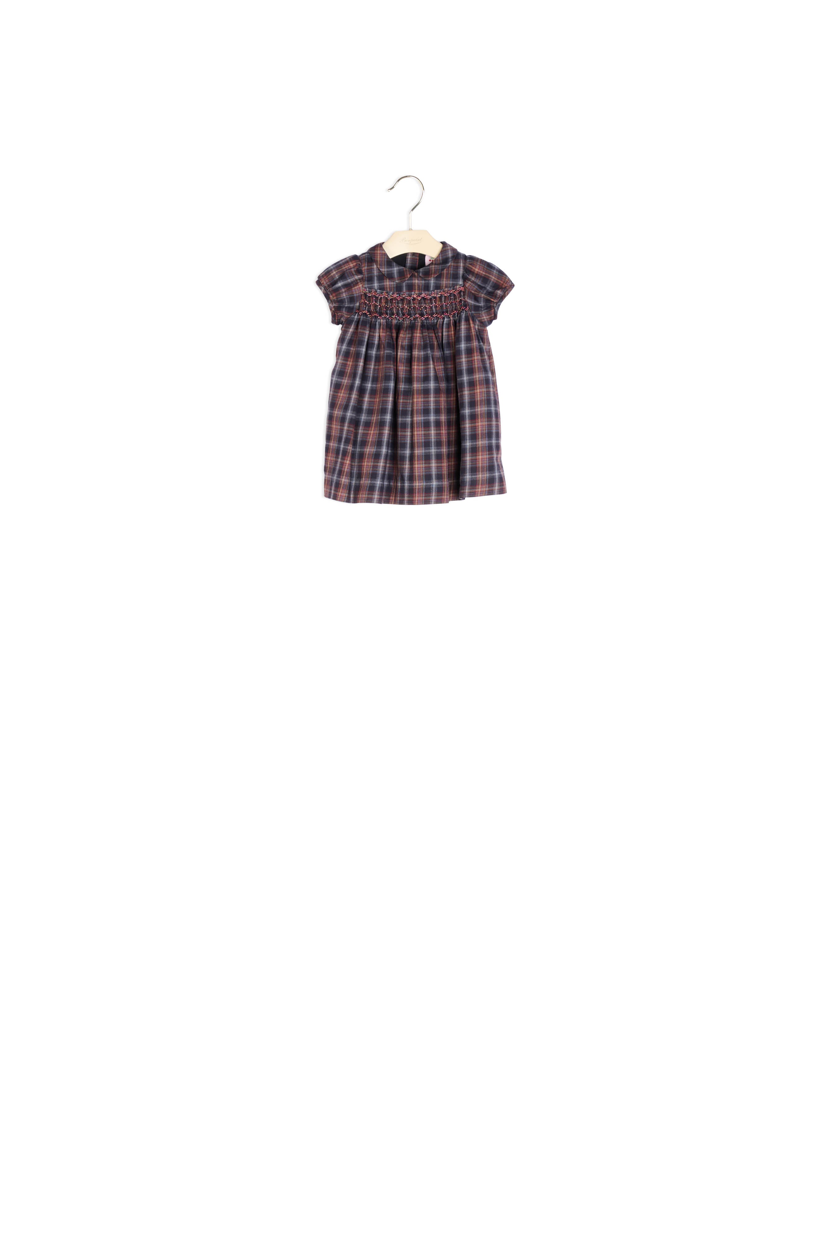 Robe smockée en coton émerisé - Bonpoint vintage