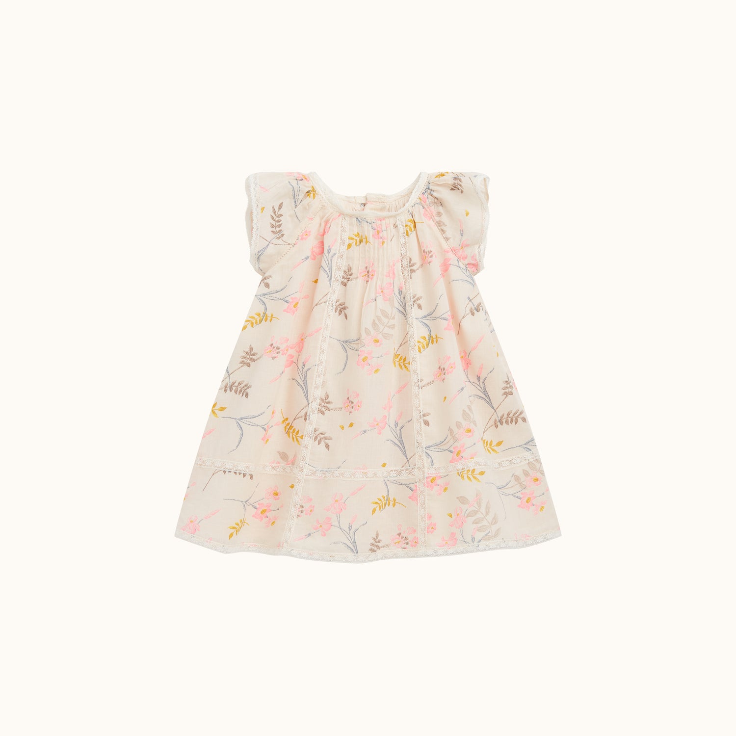 Robe florale à détails dentelle Lilly - Bonpoint vintage