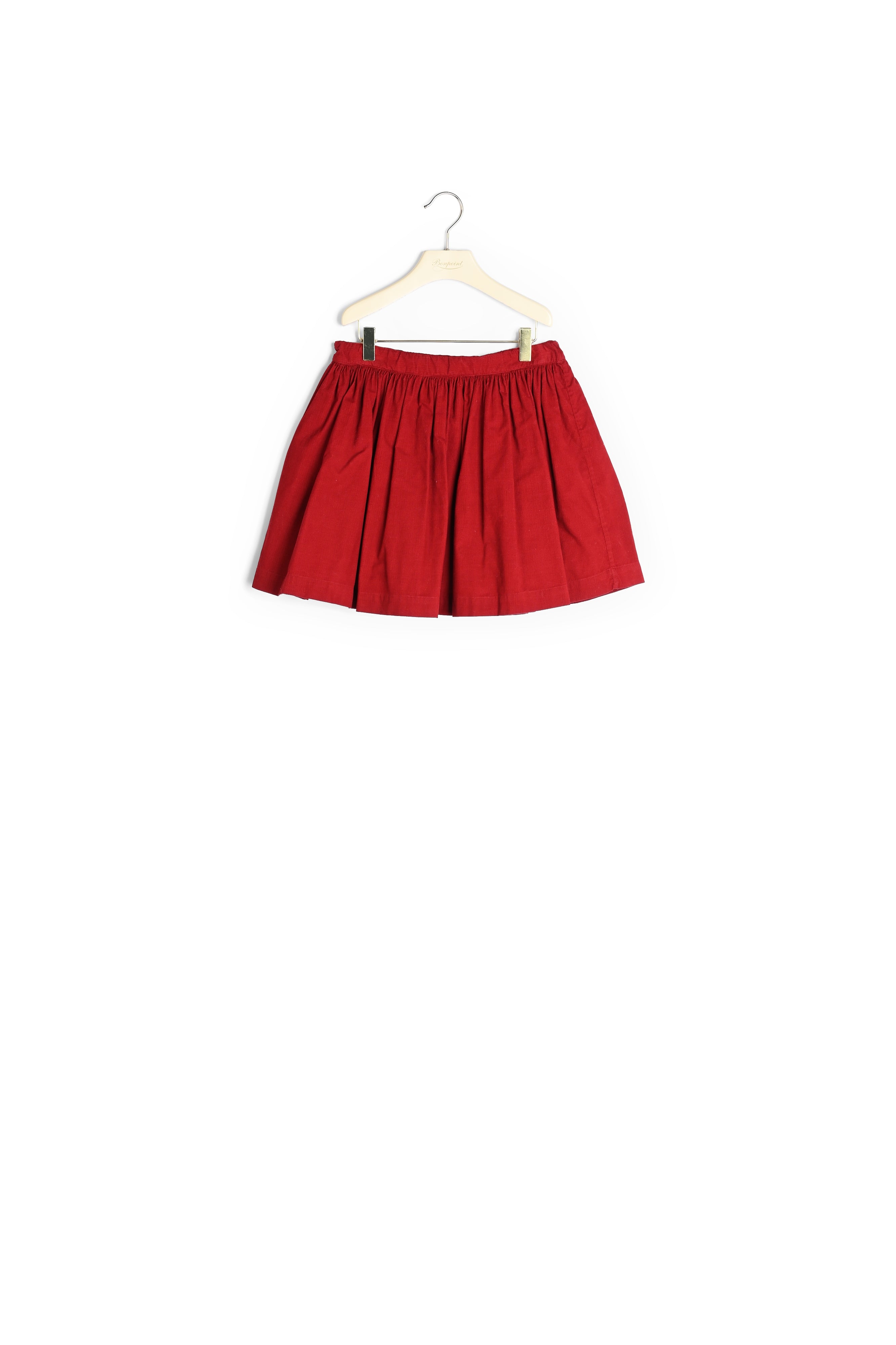 Jupe courte ample en velours milleplumes - Bonpoint vintage