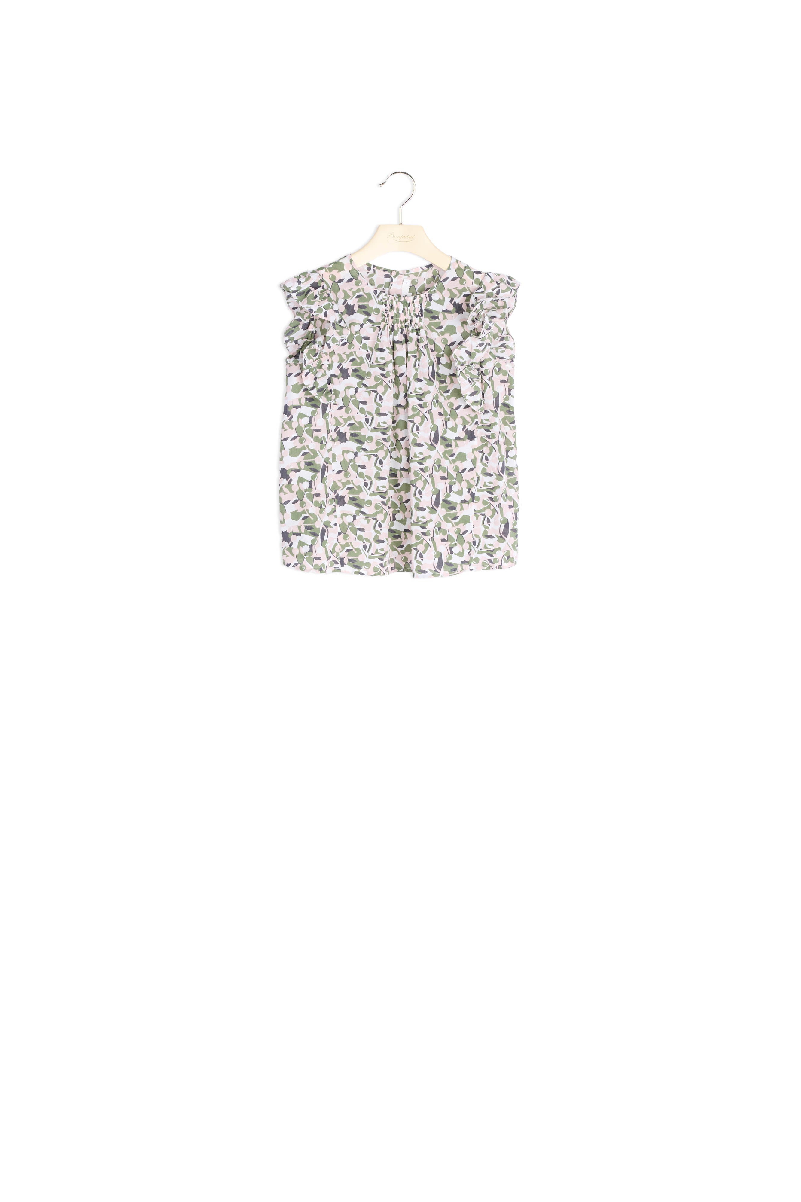 Blouse à fronces et volants - Bonpoint vintage