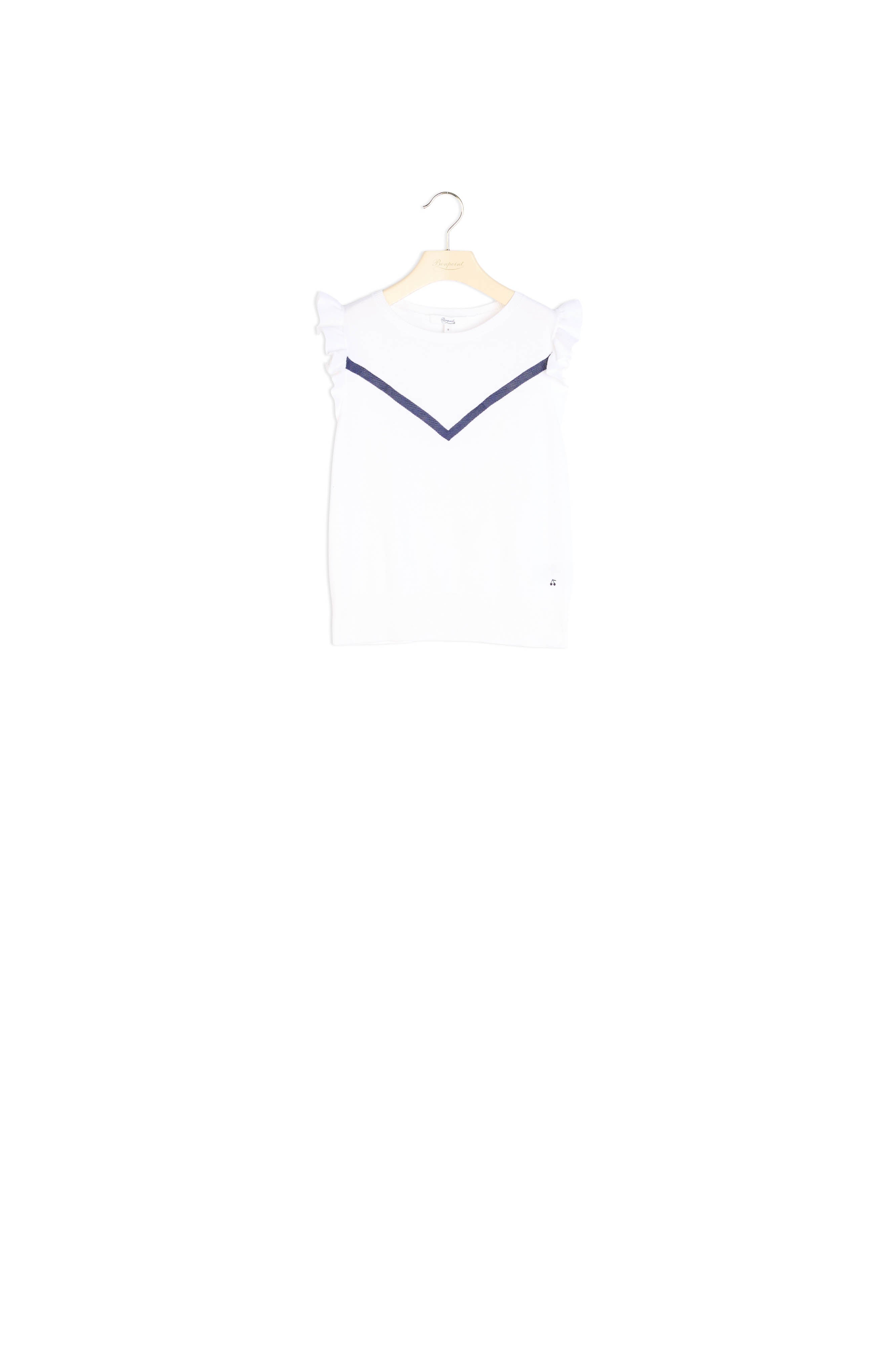 Pull en coton avec volants - Bonpoint vintage