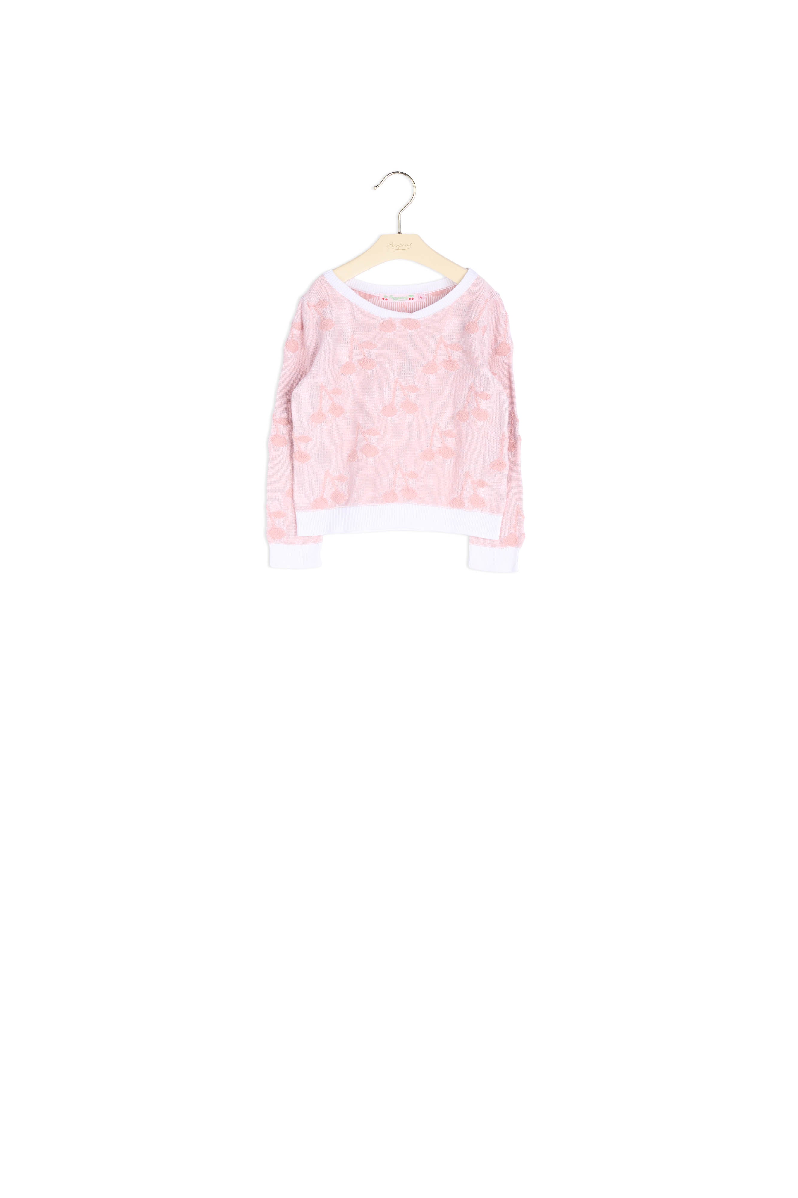 Pull à jacquard cerises - Bonpoint vintage