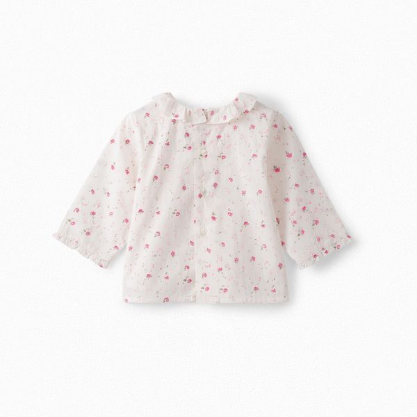 Blouse imprimée à col volanté bébé - Bonpoint vintage