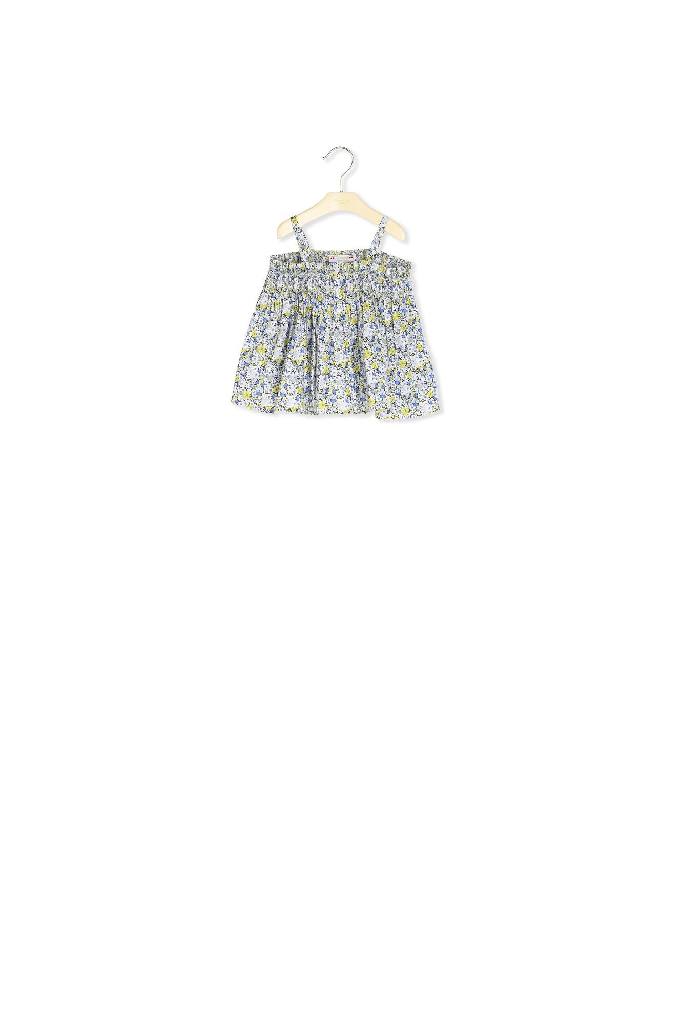 Blouse smockée Abricot - Bonpoint vintage