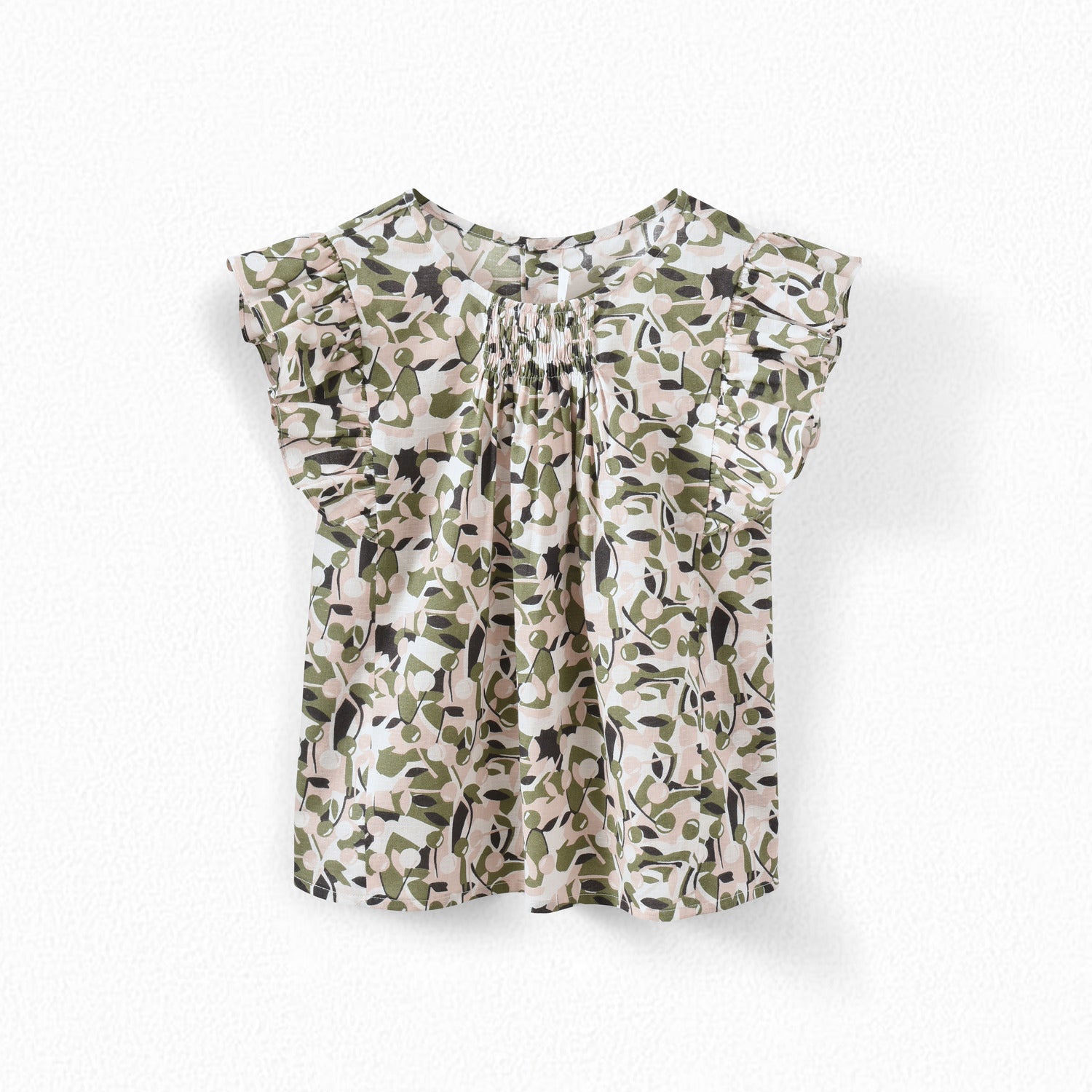 Blouse à fronces et volants fille - Bonpoint vintage