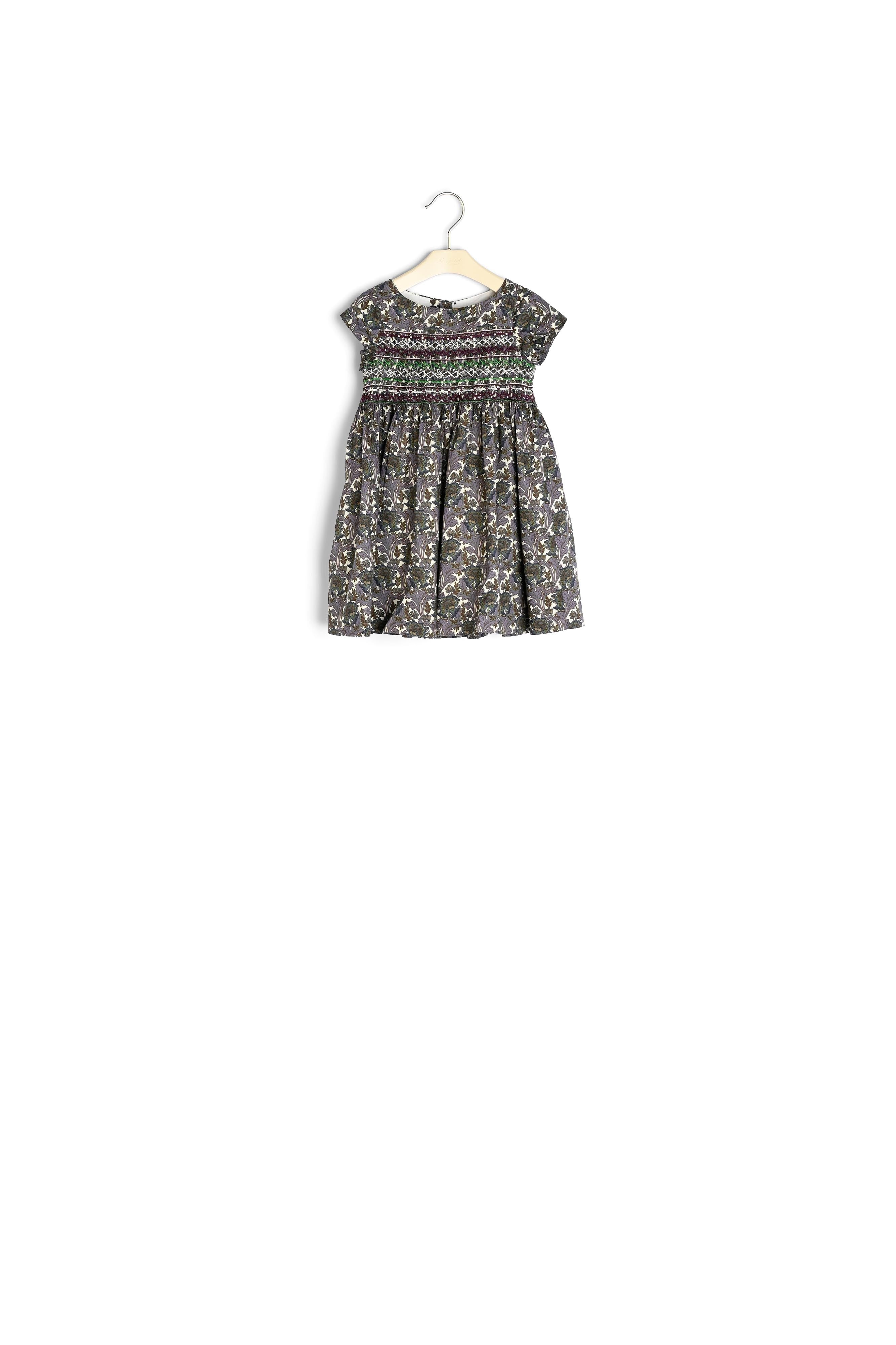 Robe smockée en tissu Liberty - Bonpoint vintage