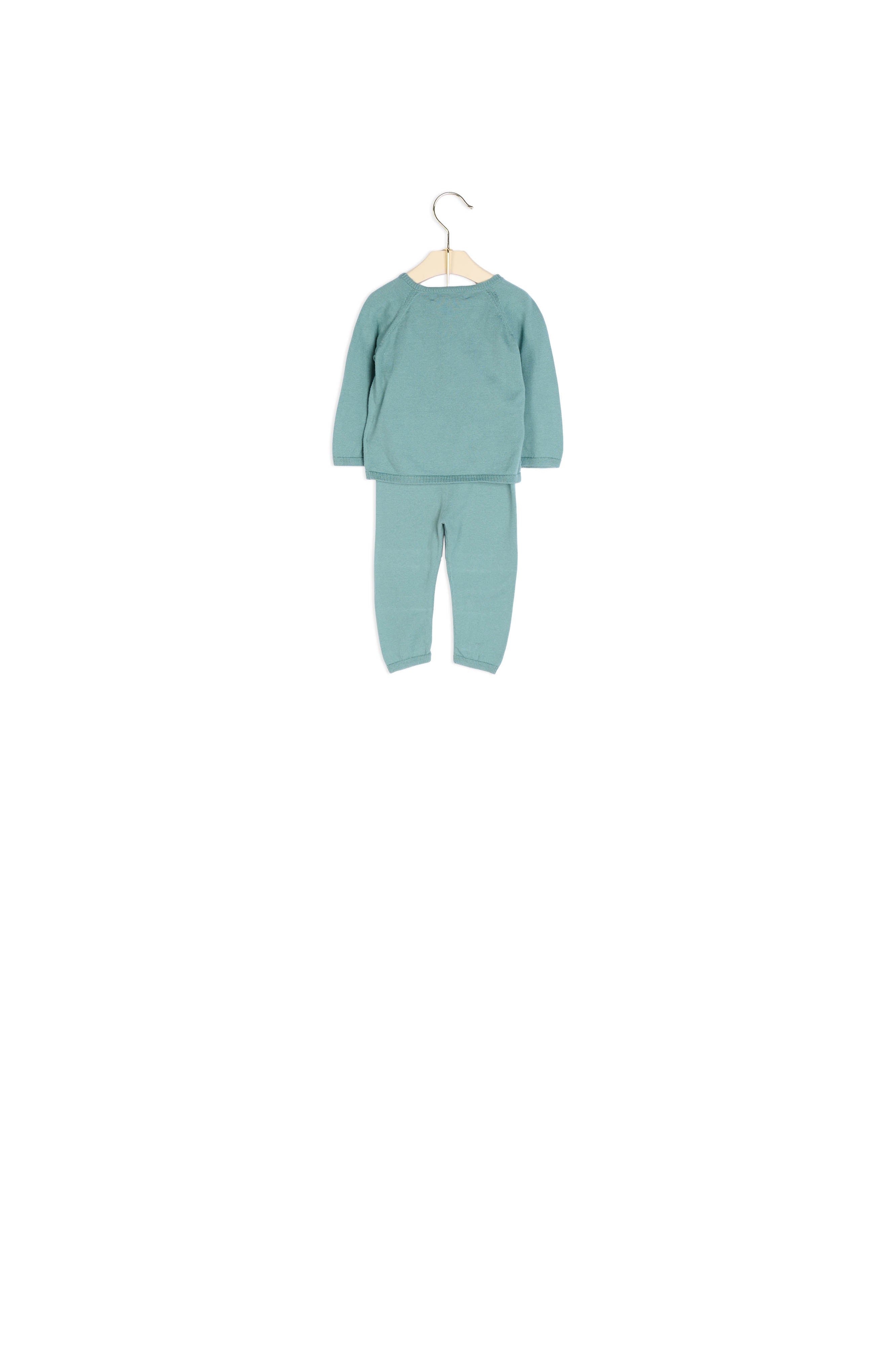 Ensemble en coton uni bébé - Bonpoint vintage