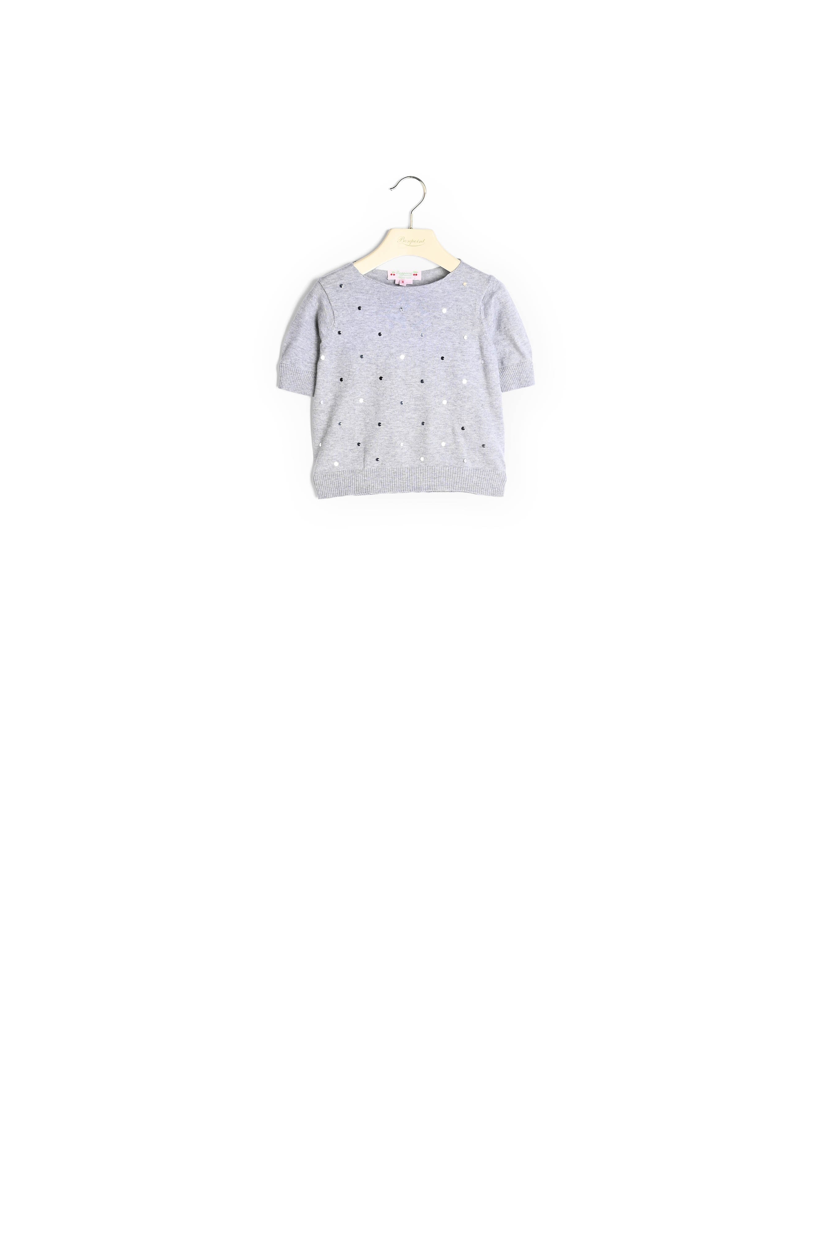 Pull manches courtes sequins - Bonpoint vintage