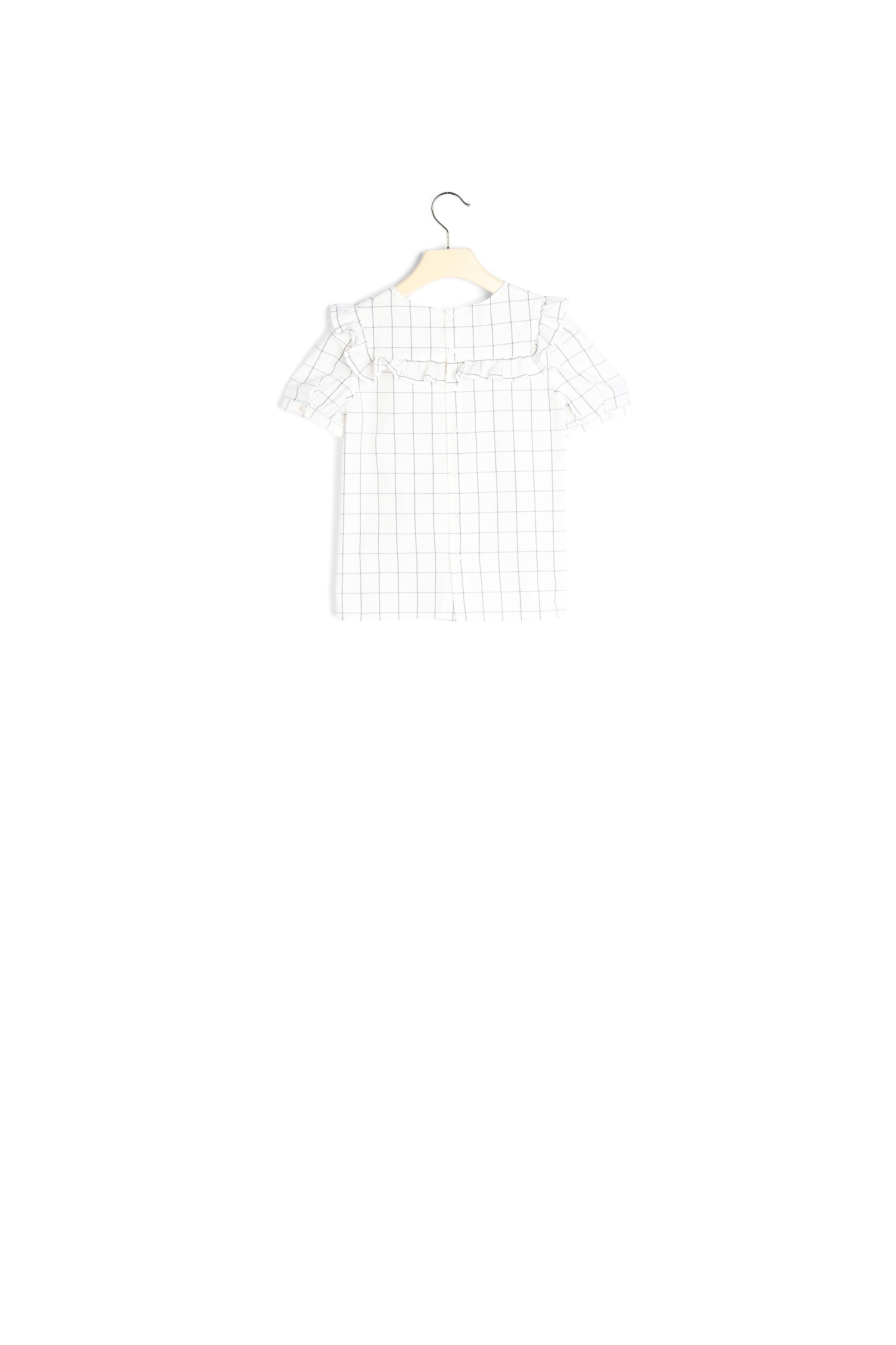 Blouse à carreaux brodée - Bonpoint vintage