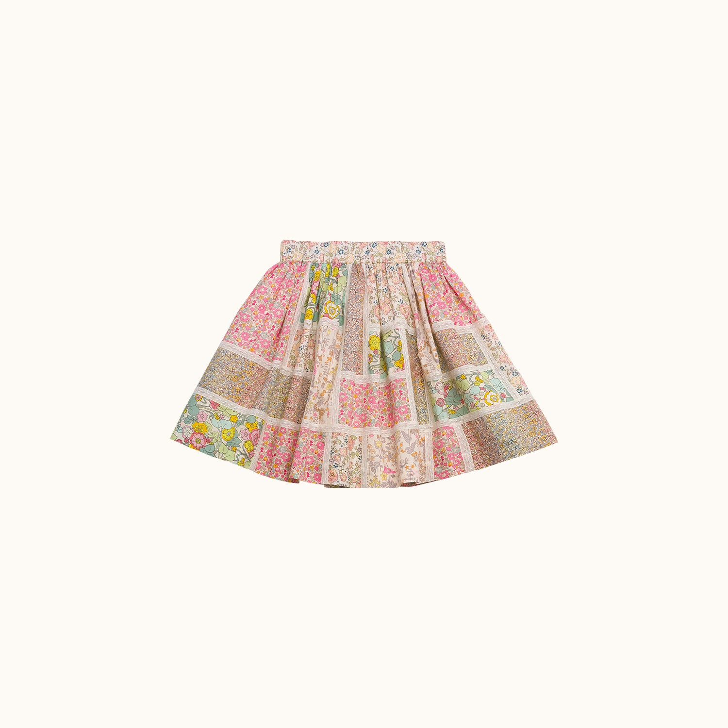 Jupe Suzon patchwork liberty - Bonpoint vintage