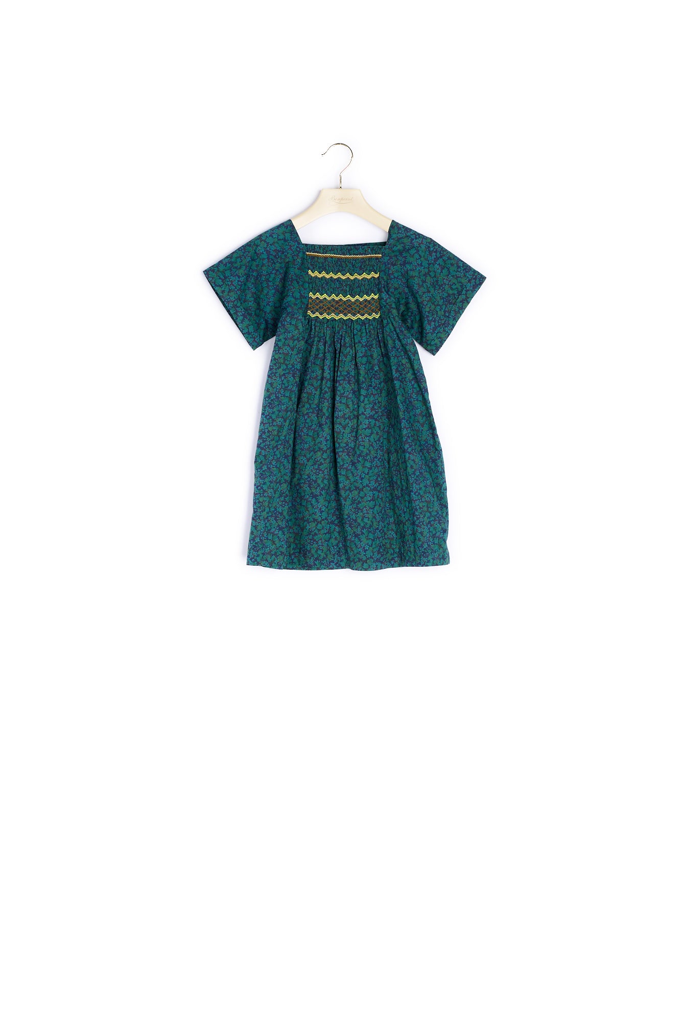 Robe smockée brodée main - Bonpoint vintage