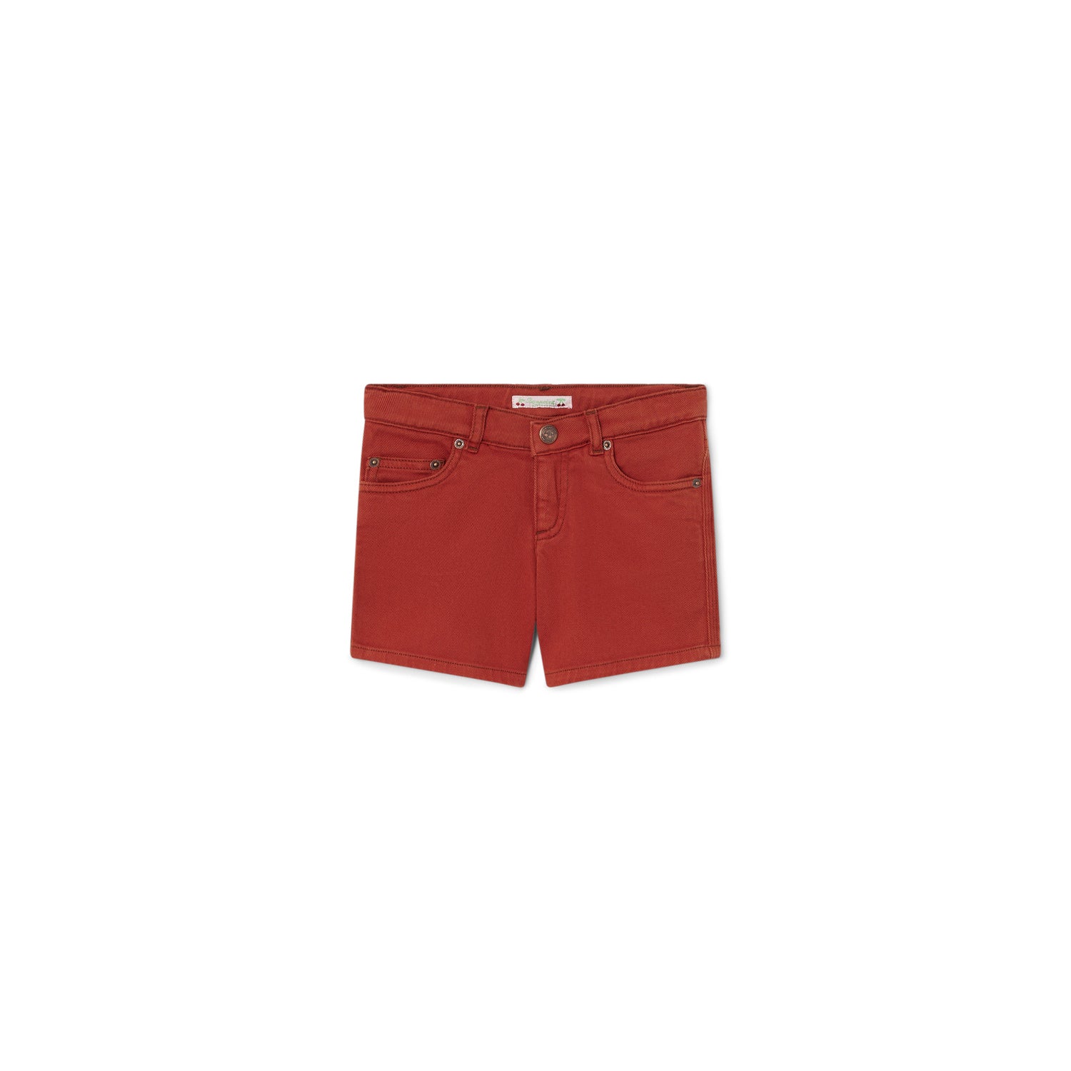 Short en jean avec broderie - Bonpoint vintage