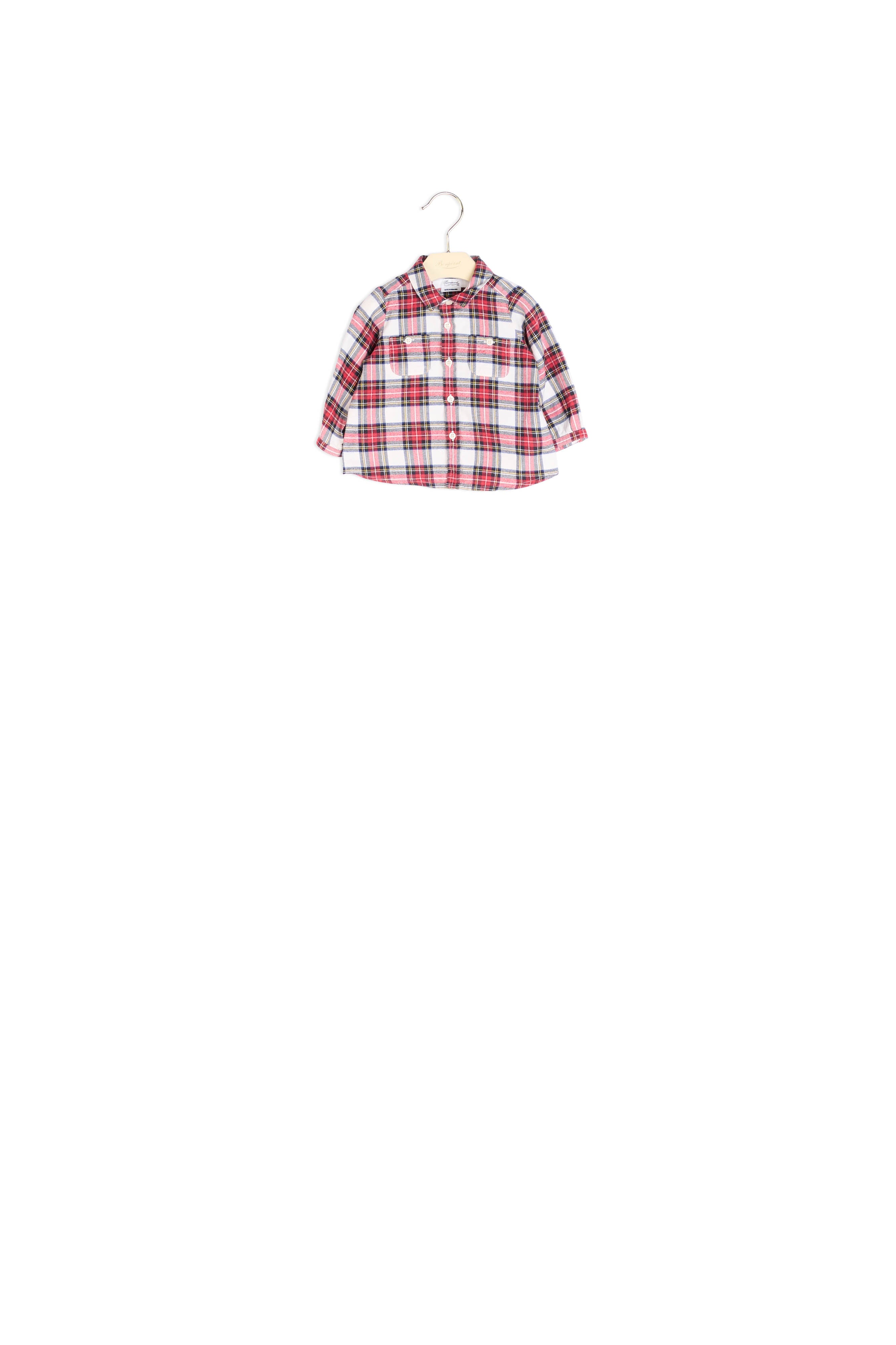 Chemise en coton à motif écossais - Bonpoint vintage