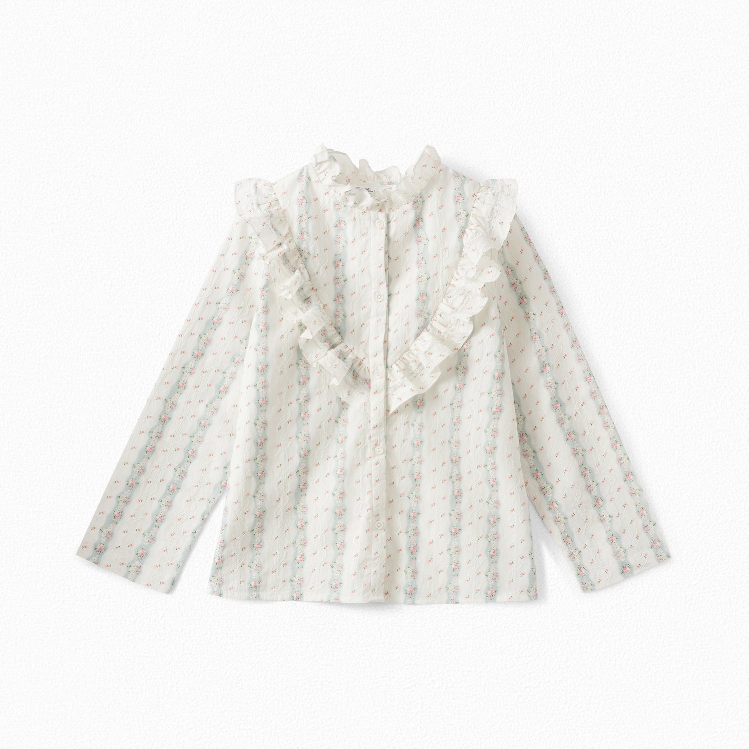Chemise en popeline brodée fille - Bonpoint vintage