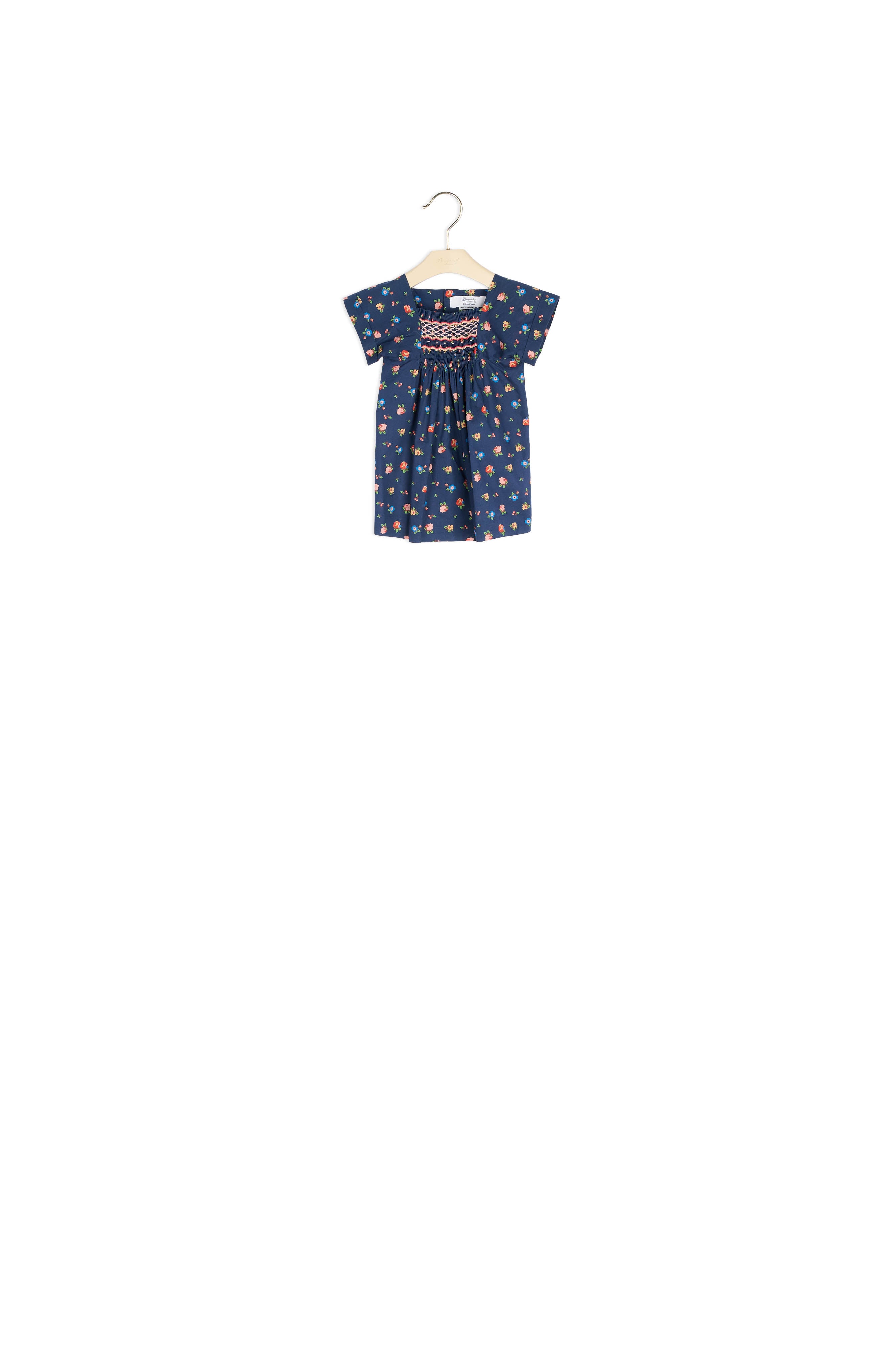 Robe smockée en tissu Liberty - Bonpoint vintage