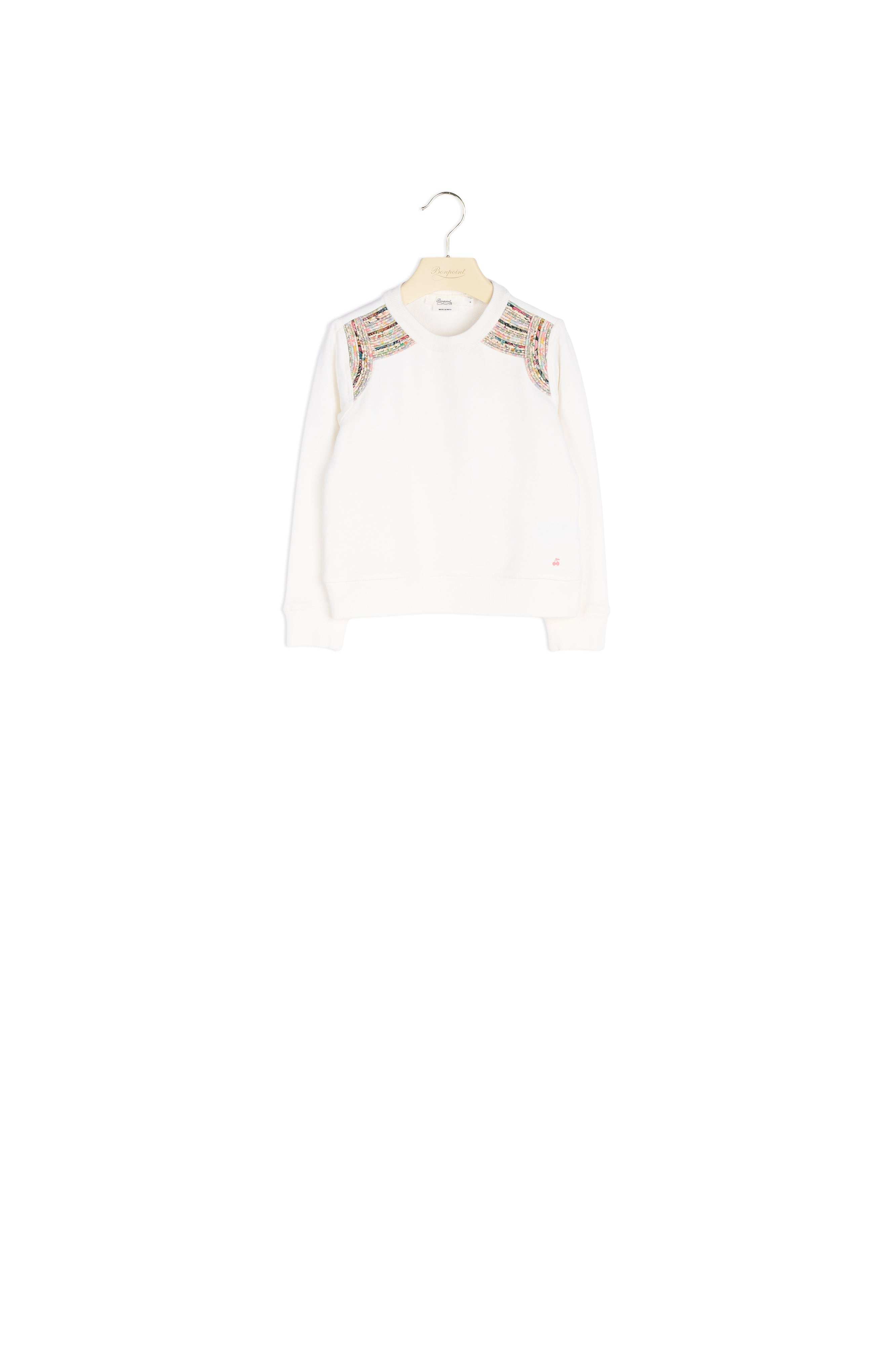 Sweatshirt passepoils en tissu Liberty - Bonpoint vintage