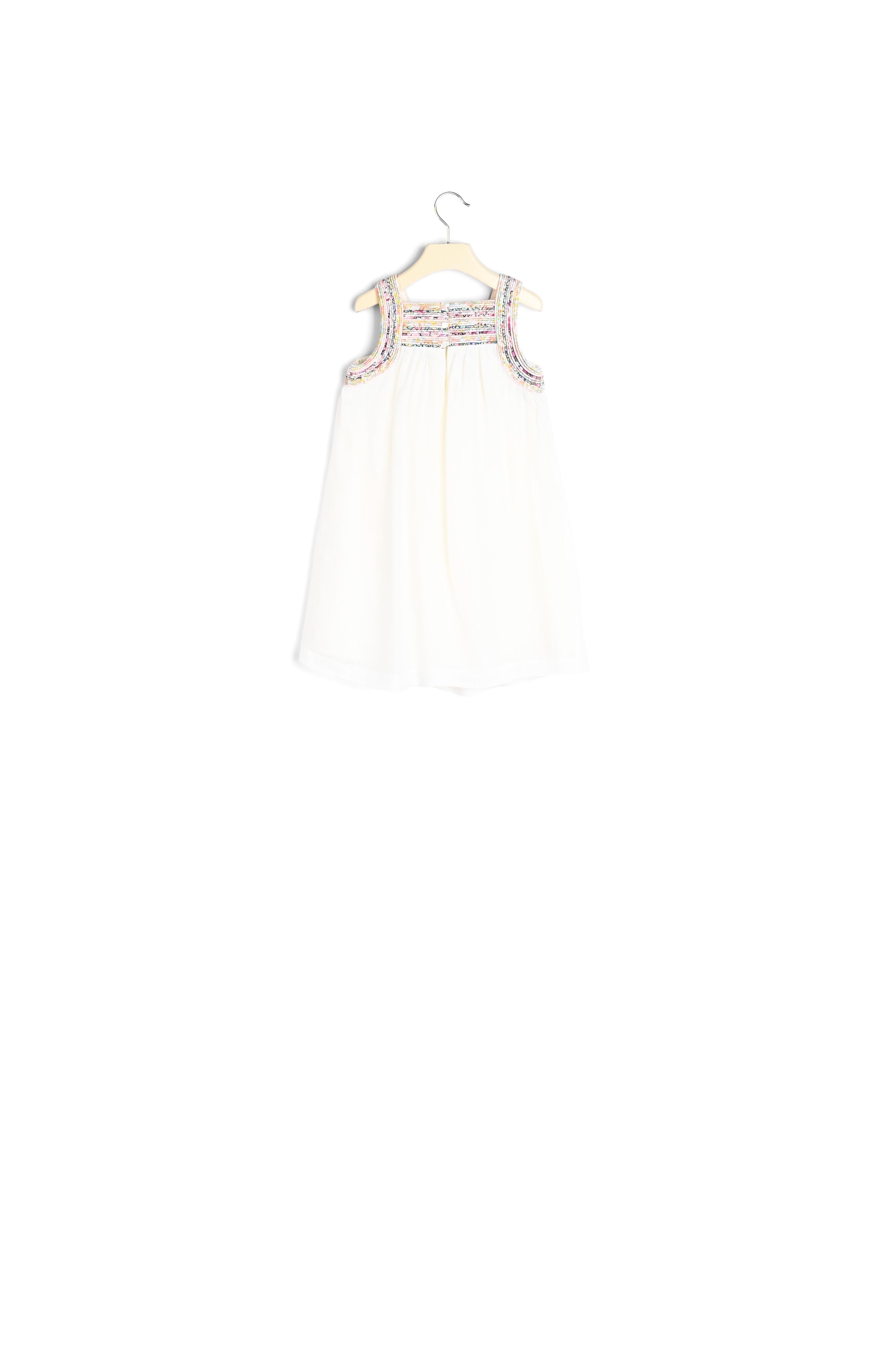 Robe à passepoils tissu Liberty fille - Bonpoint vintage