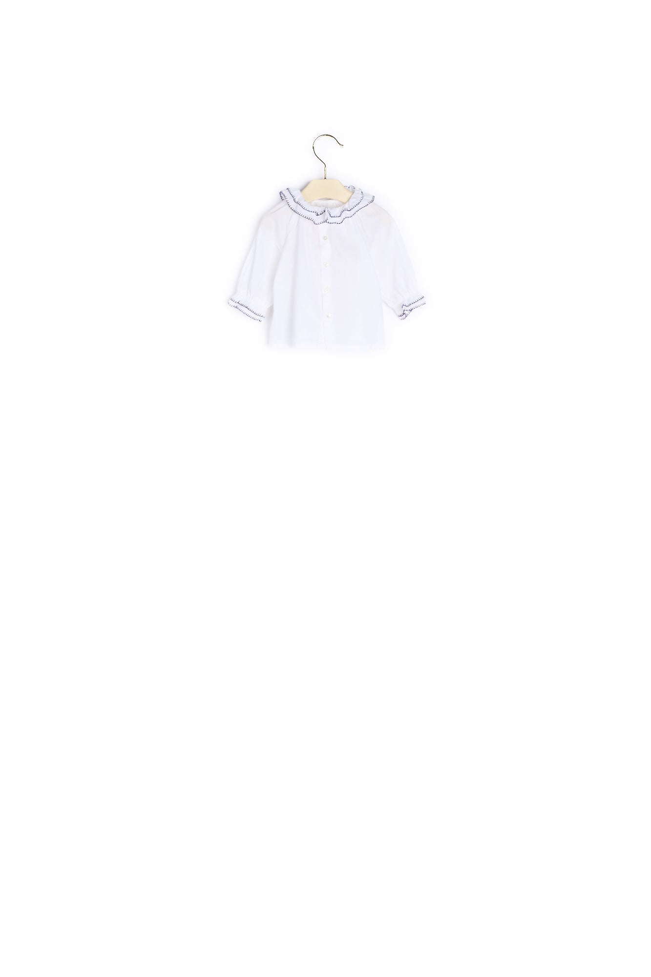 Blouse à volants brodés bébé - Bonpoint vintage