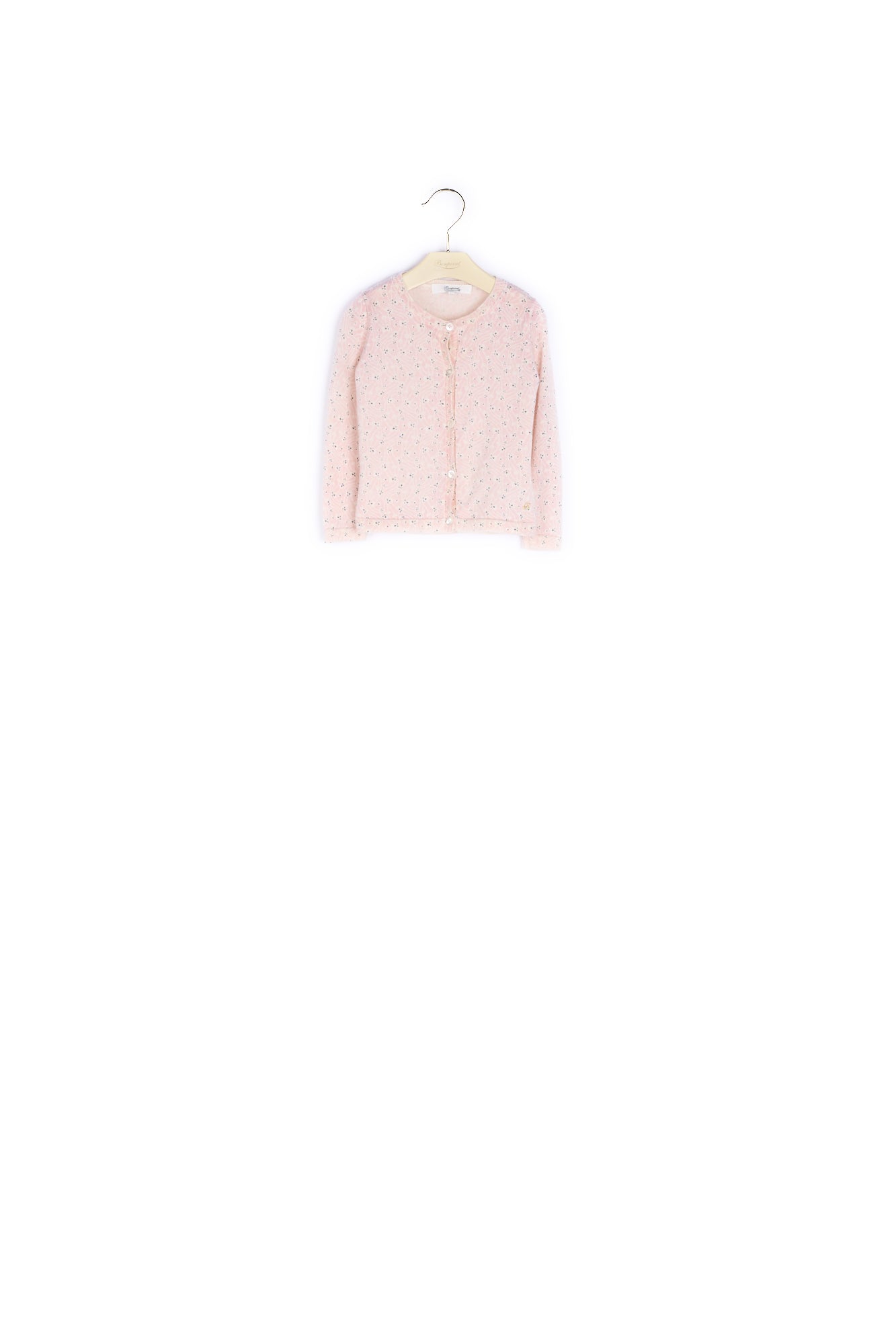 Cardigan imprimé en laine mérinos - Bonpoint vintage
