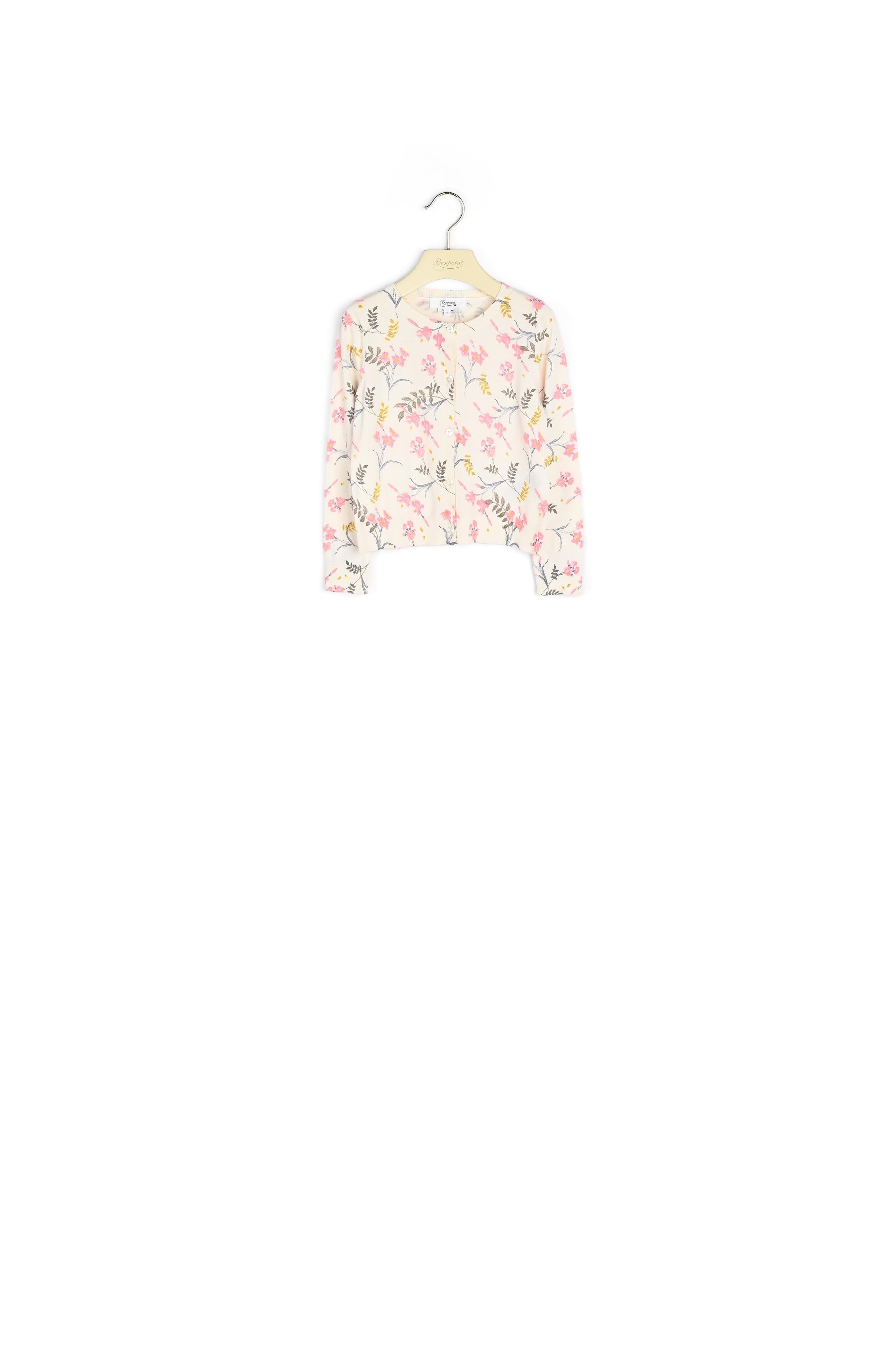 Cardigan en coton imprimé - Bonpoint vintage
