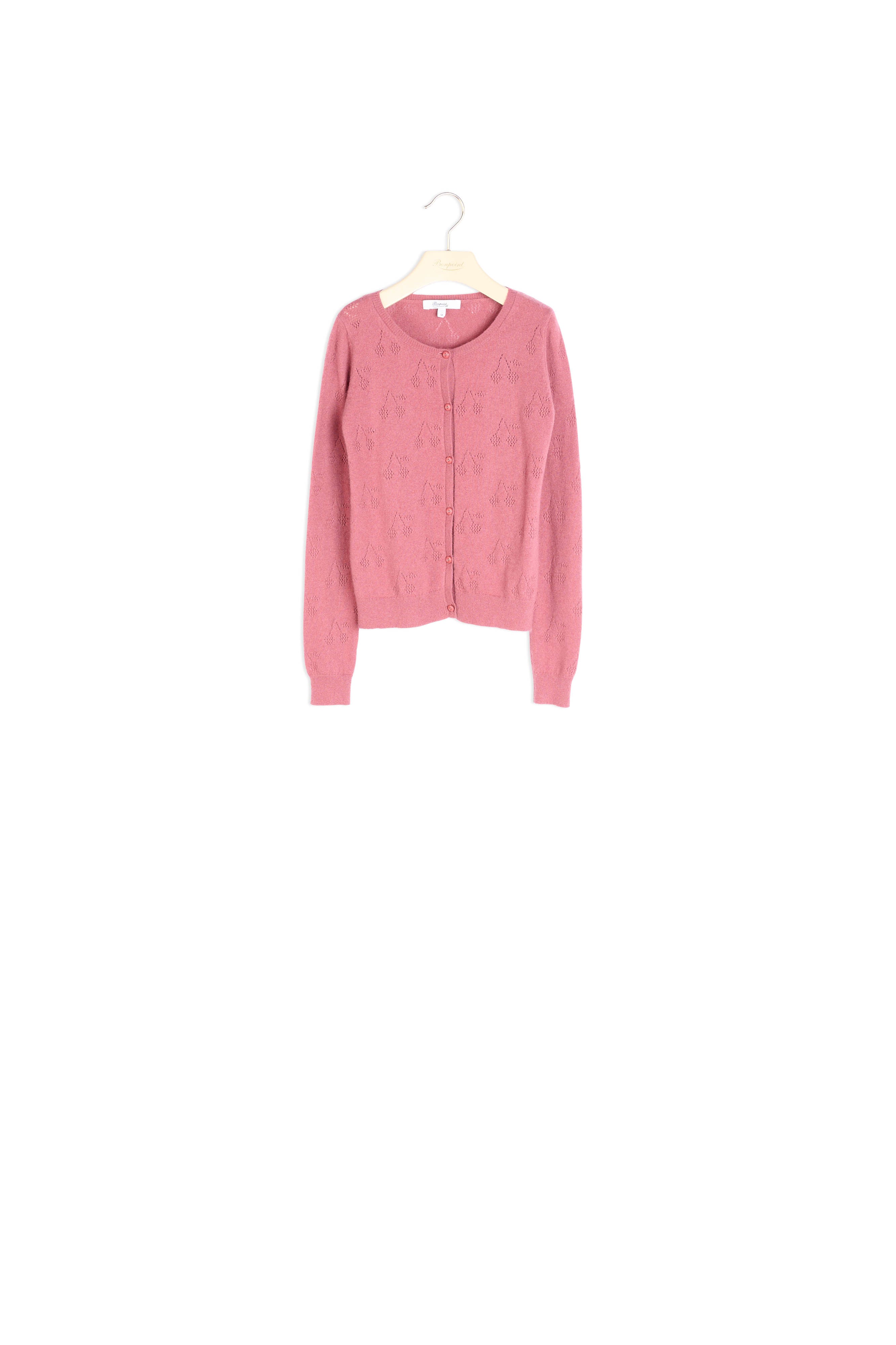 Cardigan en cachemire ajouré fille - Bonpoint vintage