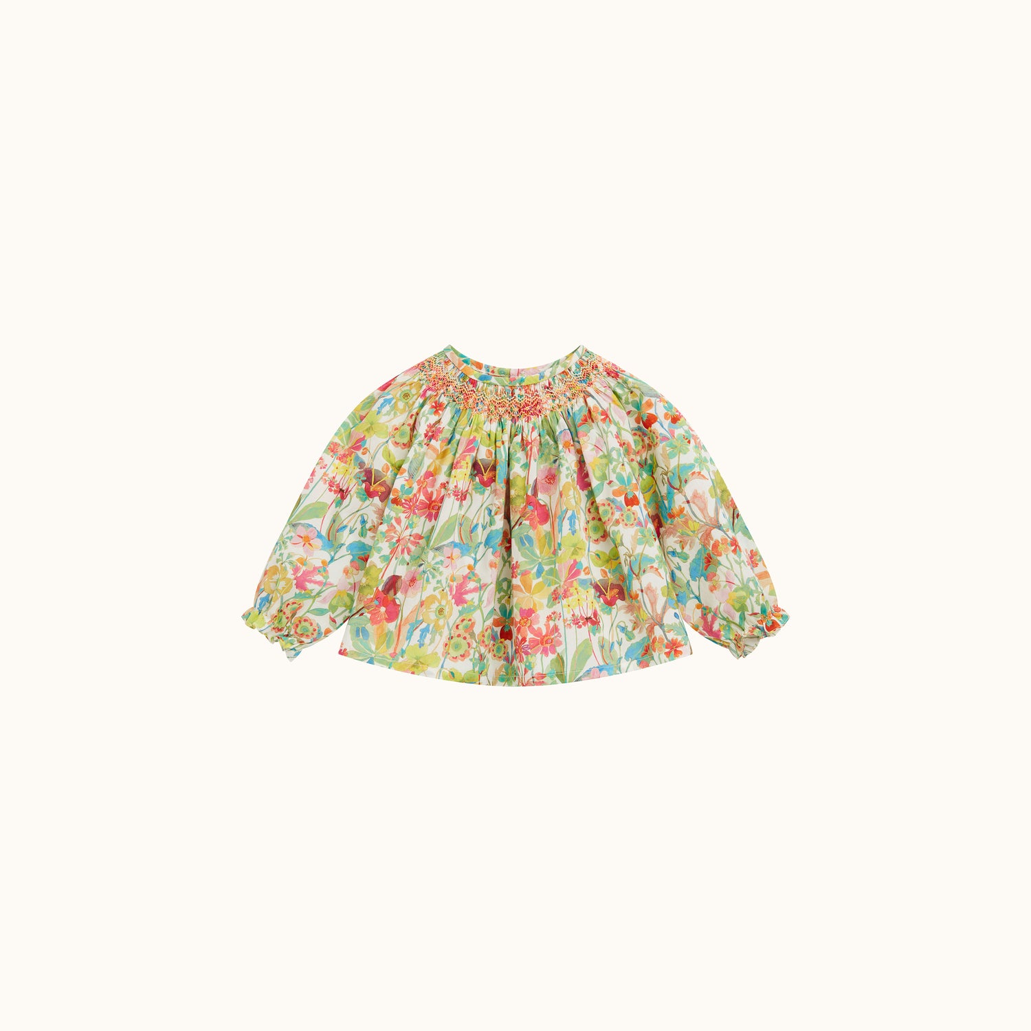 Blouse Griotte à motif Liberty - Bonpoint vintage