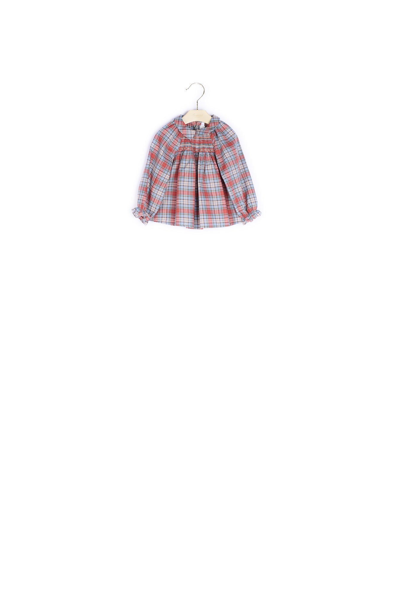 Blouse en twill de coton smockée bébé - Bonpoint vintage