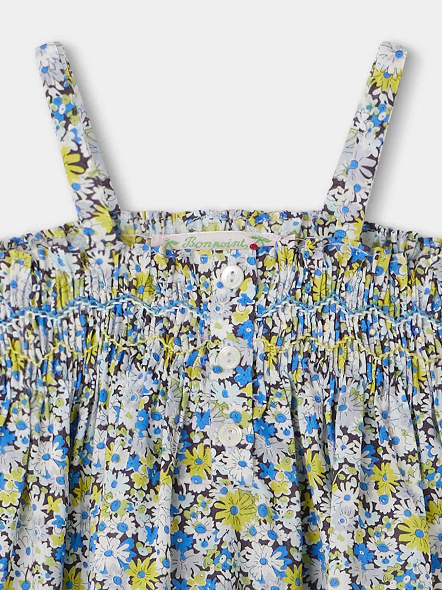 Blouse smockée Abricot - Bonpoint vintage