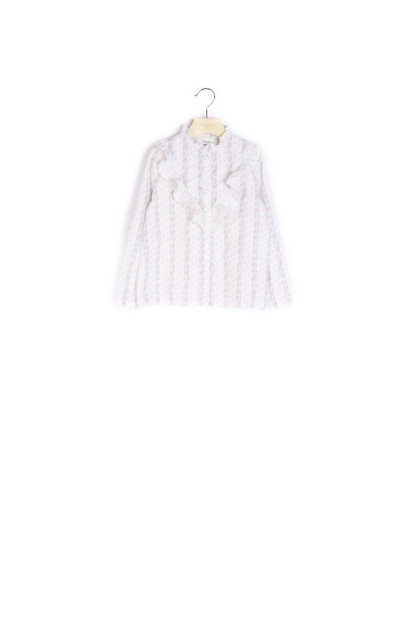 Chemise en popeline brodée - Bonpoint vintage
