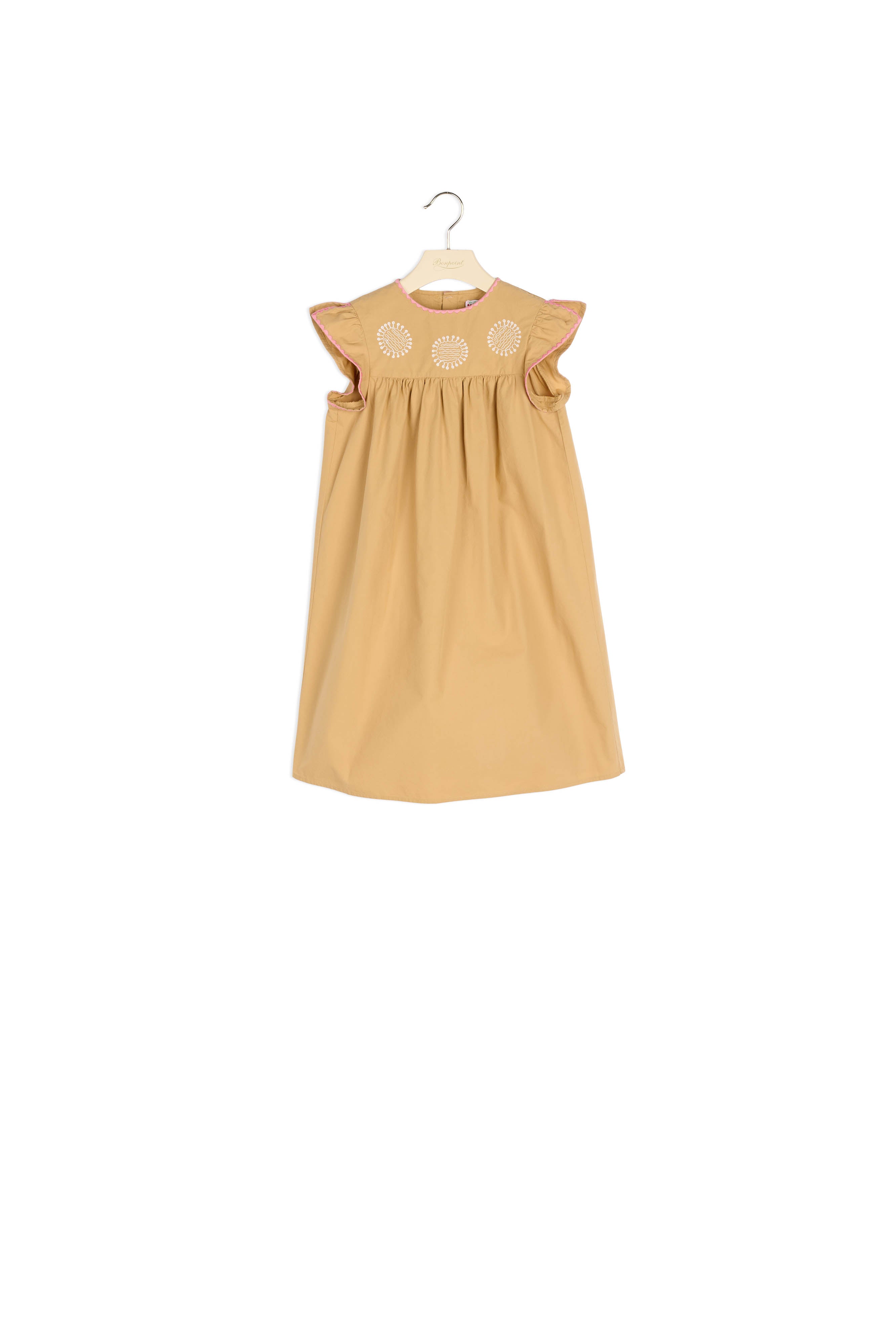 Robe en popeline brodée - Bonpoint vintage