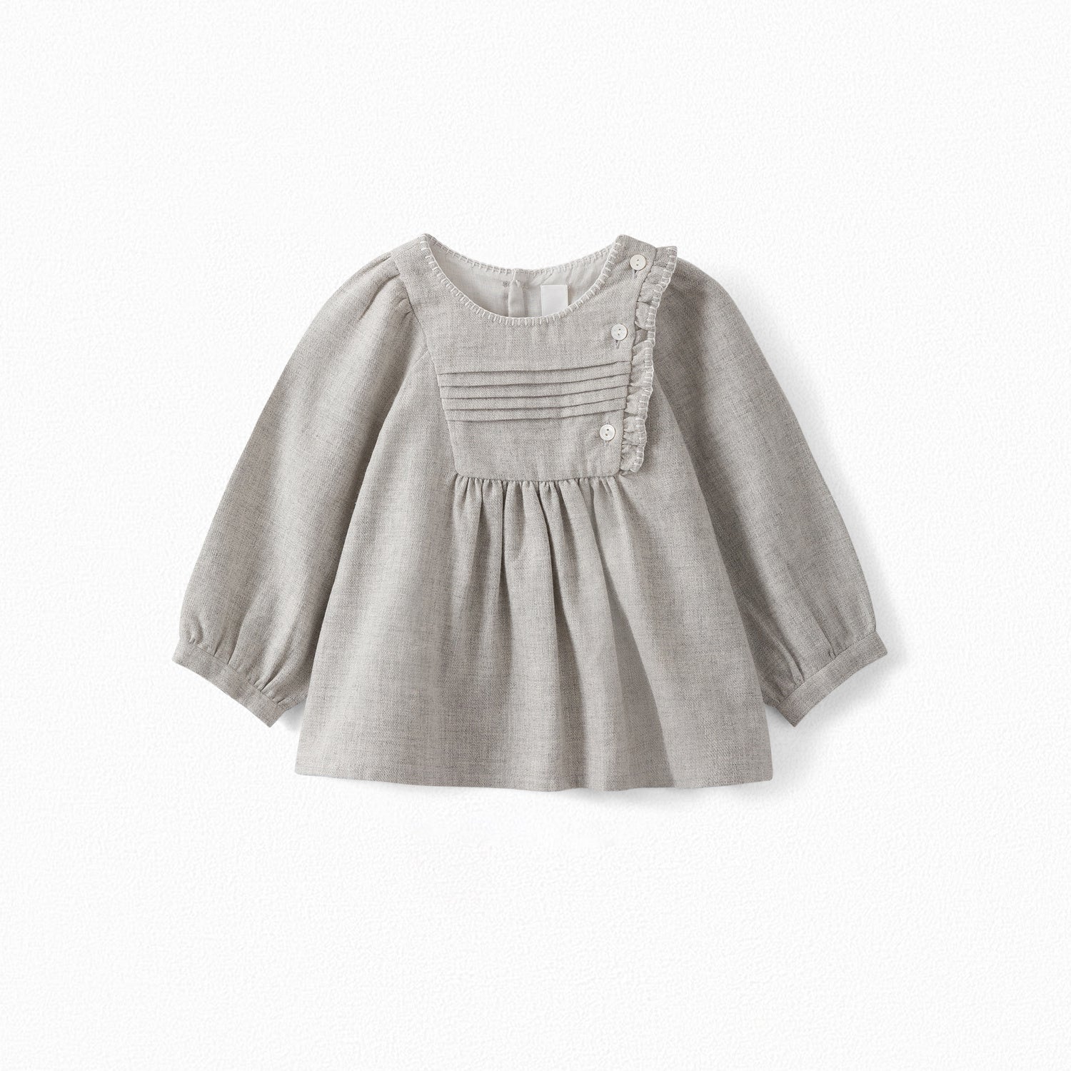 Chemise en coton à plis et volant - Bonpoint vintage