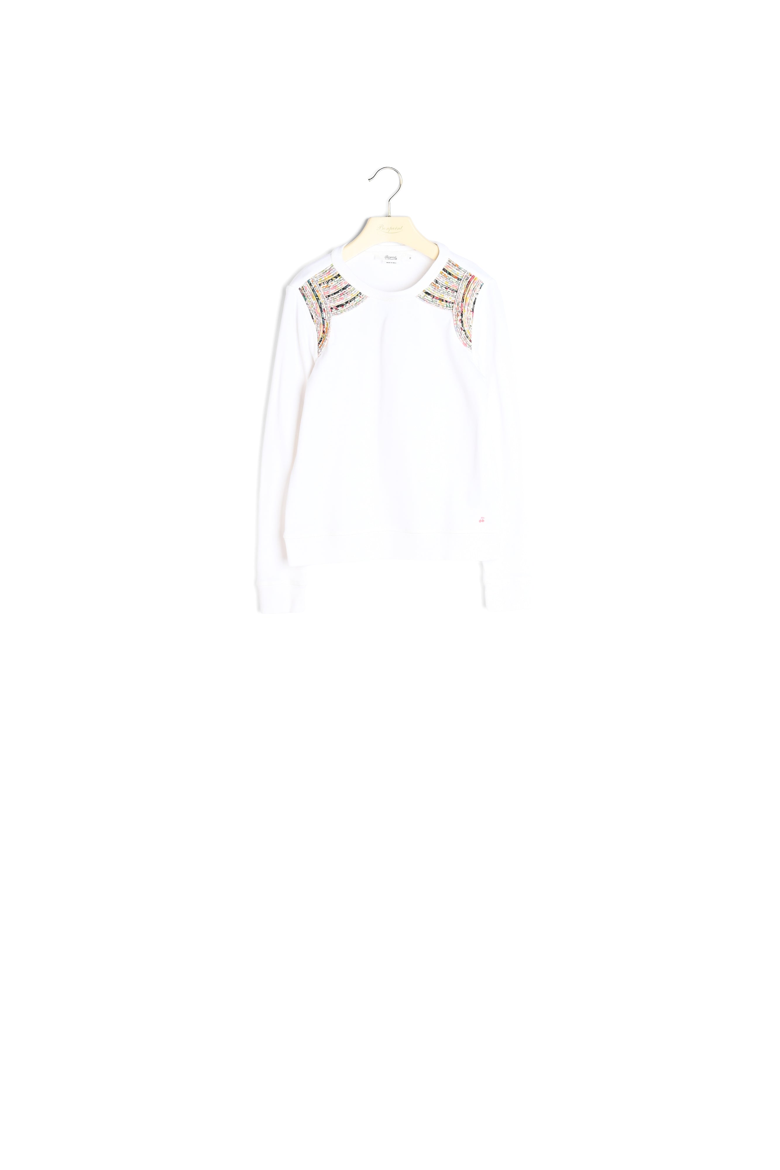 Sweatshirt passepoils en tissu Liberty - Bonpoint vintage