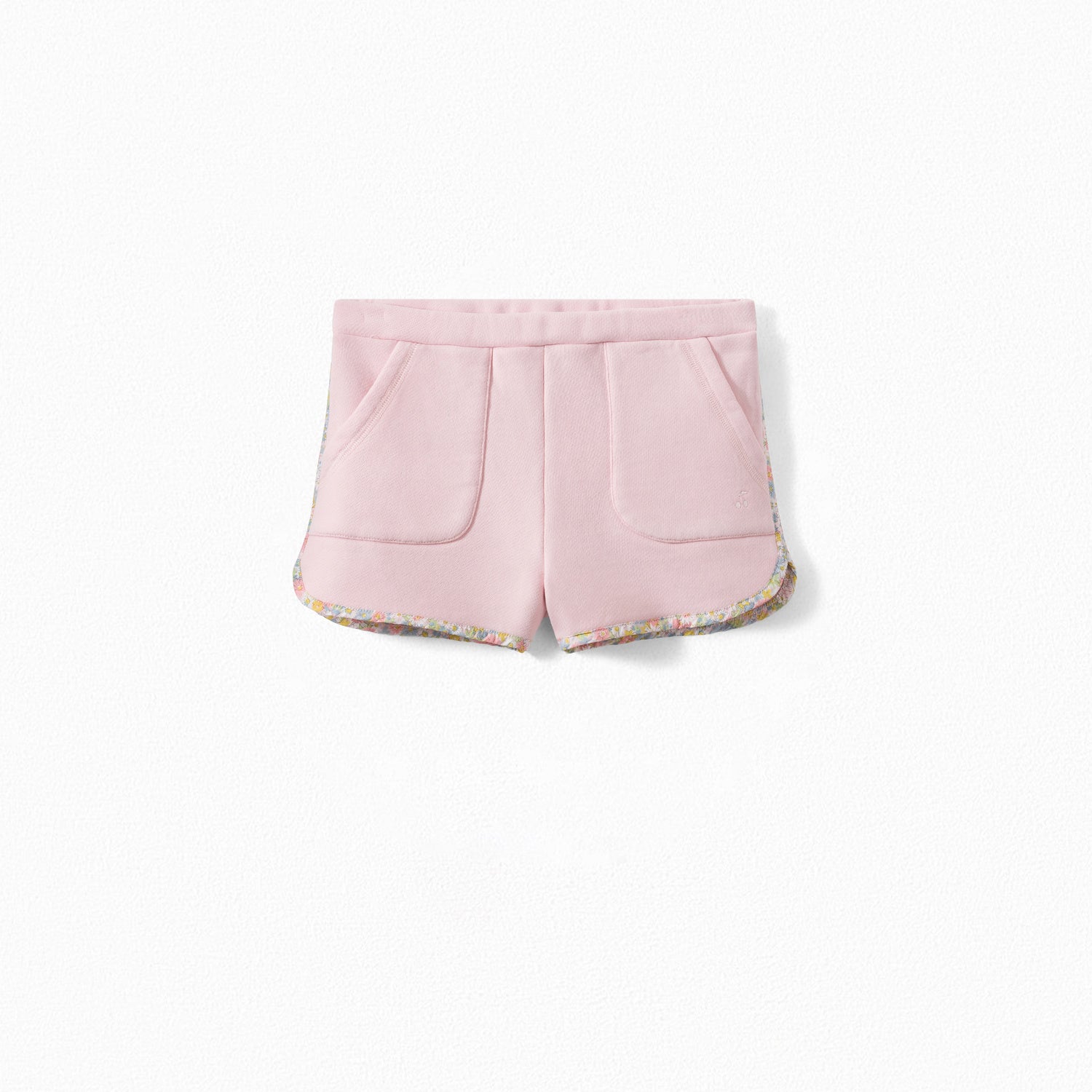 Short en molleton et tissu Liberty fille - Bonpoint vintage