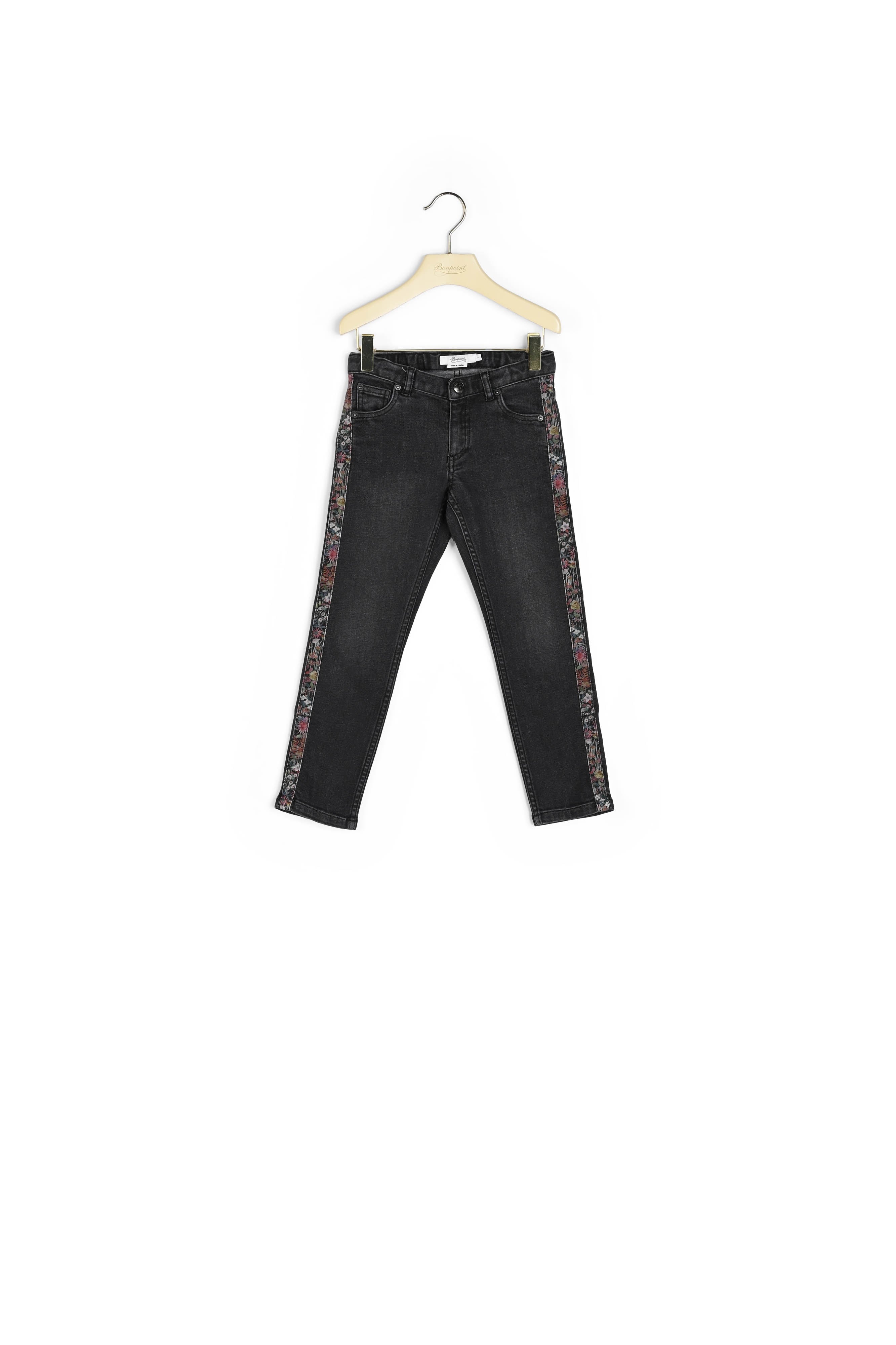 Pantalon denim et tissu Liberty - Bonpoint vintage