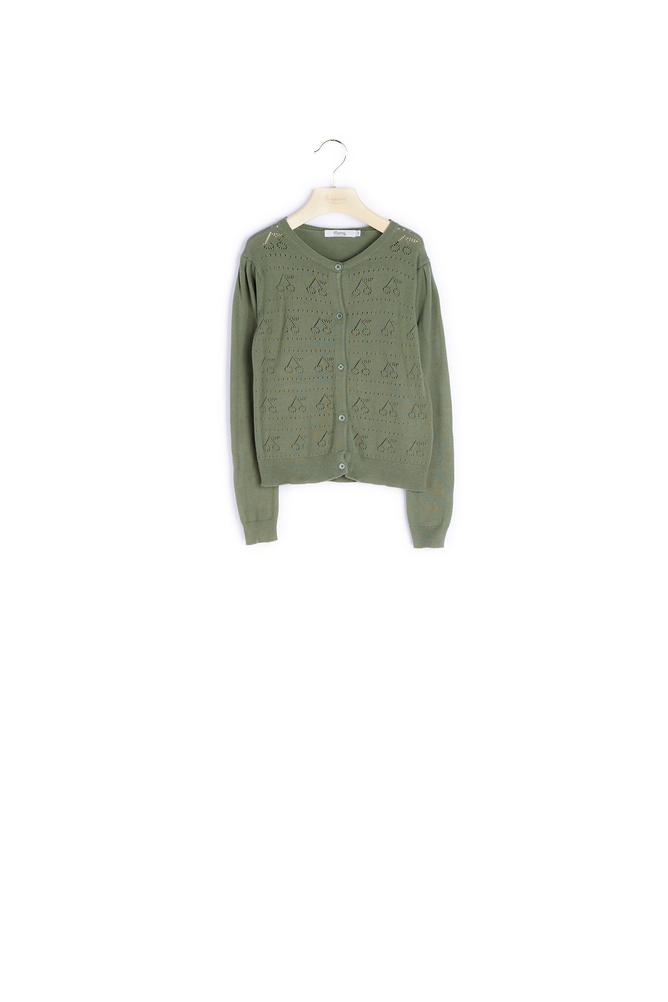 Cardigan en coton ajouré fille - Bonpoint vintage
