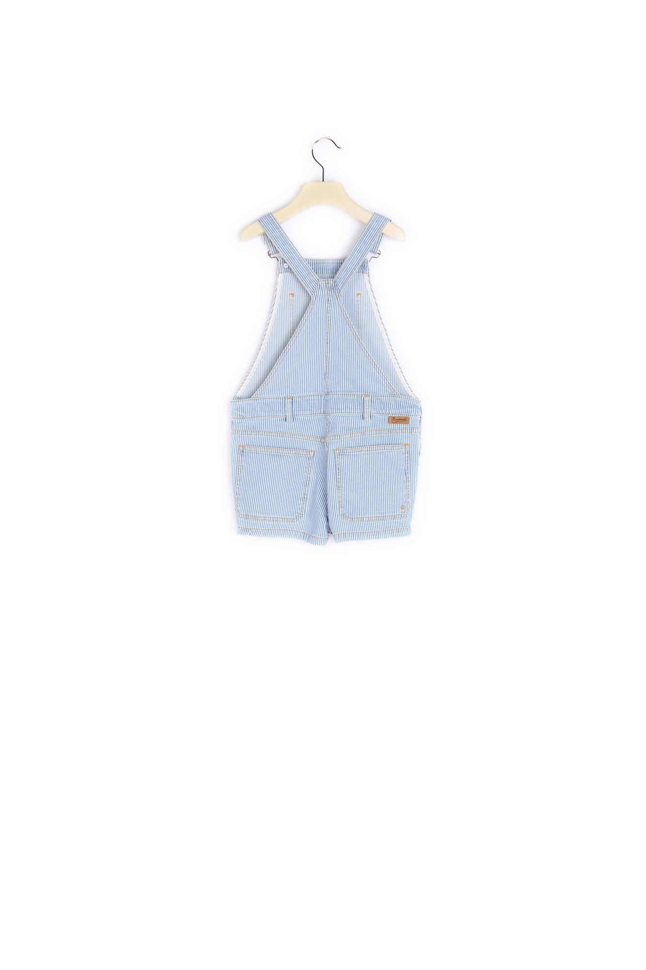 Salopette en jean rayé fille - Bonpoint vintage