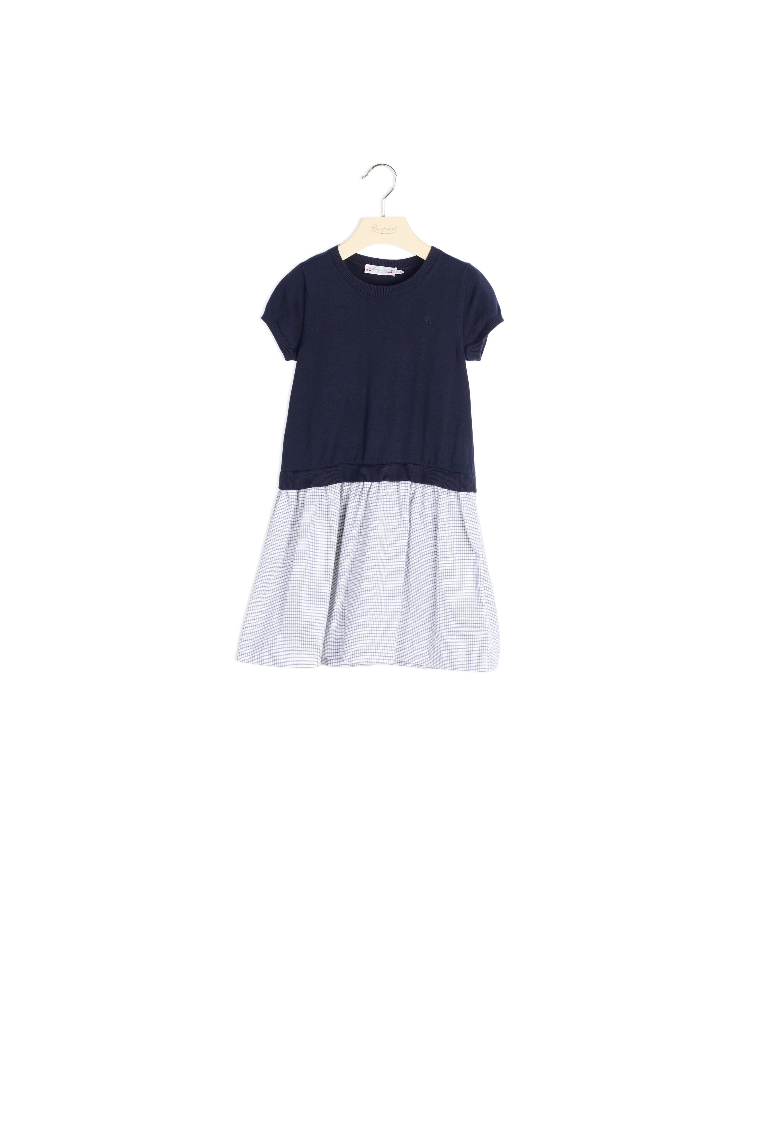 Robe bimatière - Bonpoint vintage