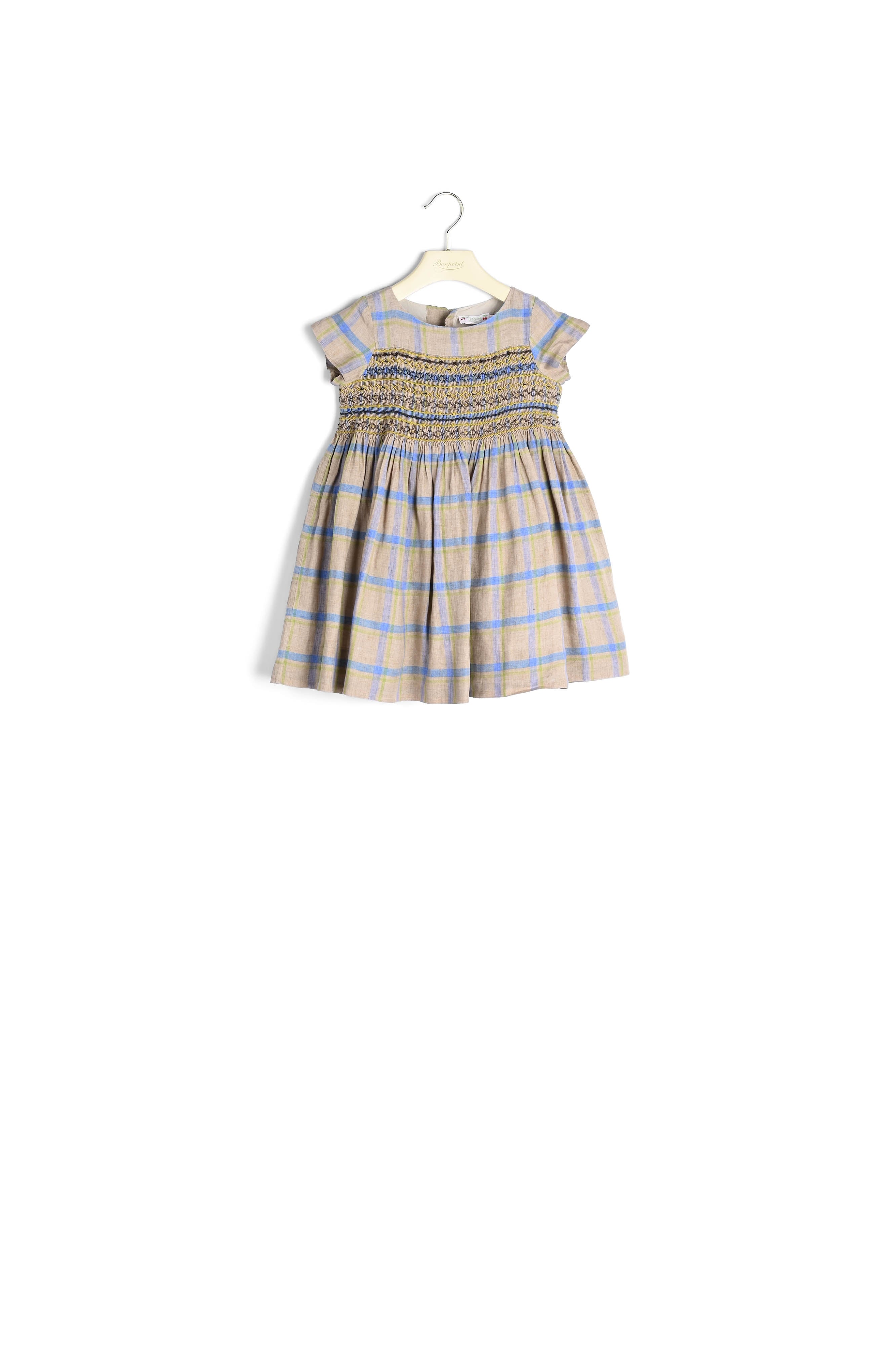 Robe en lin smockée - Bonpoint vintage