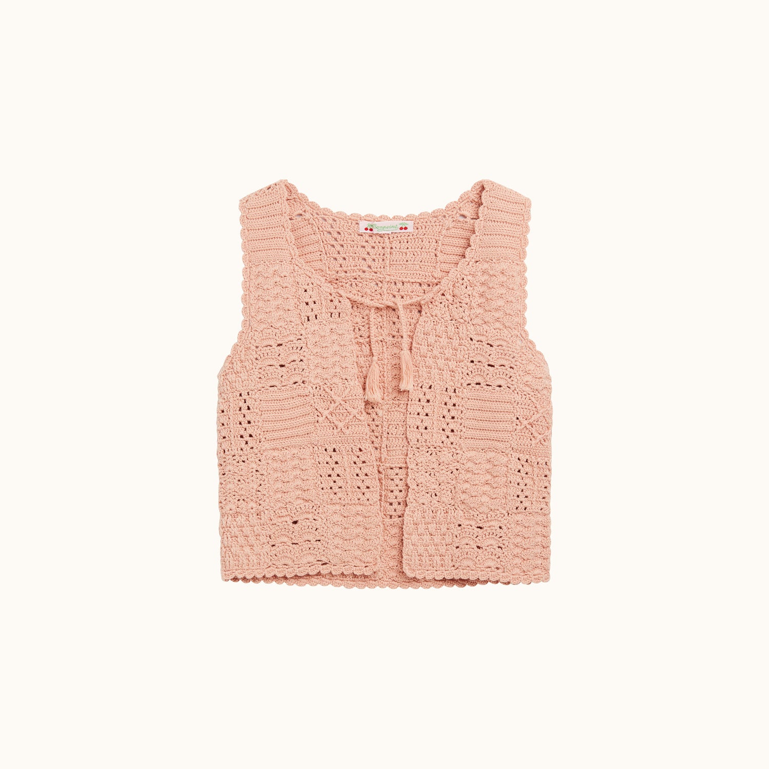 Gilet sans manches en crochet - Bonpoint vintage
