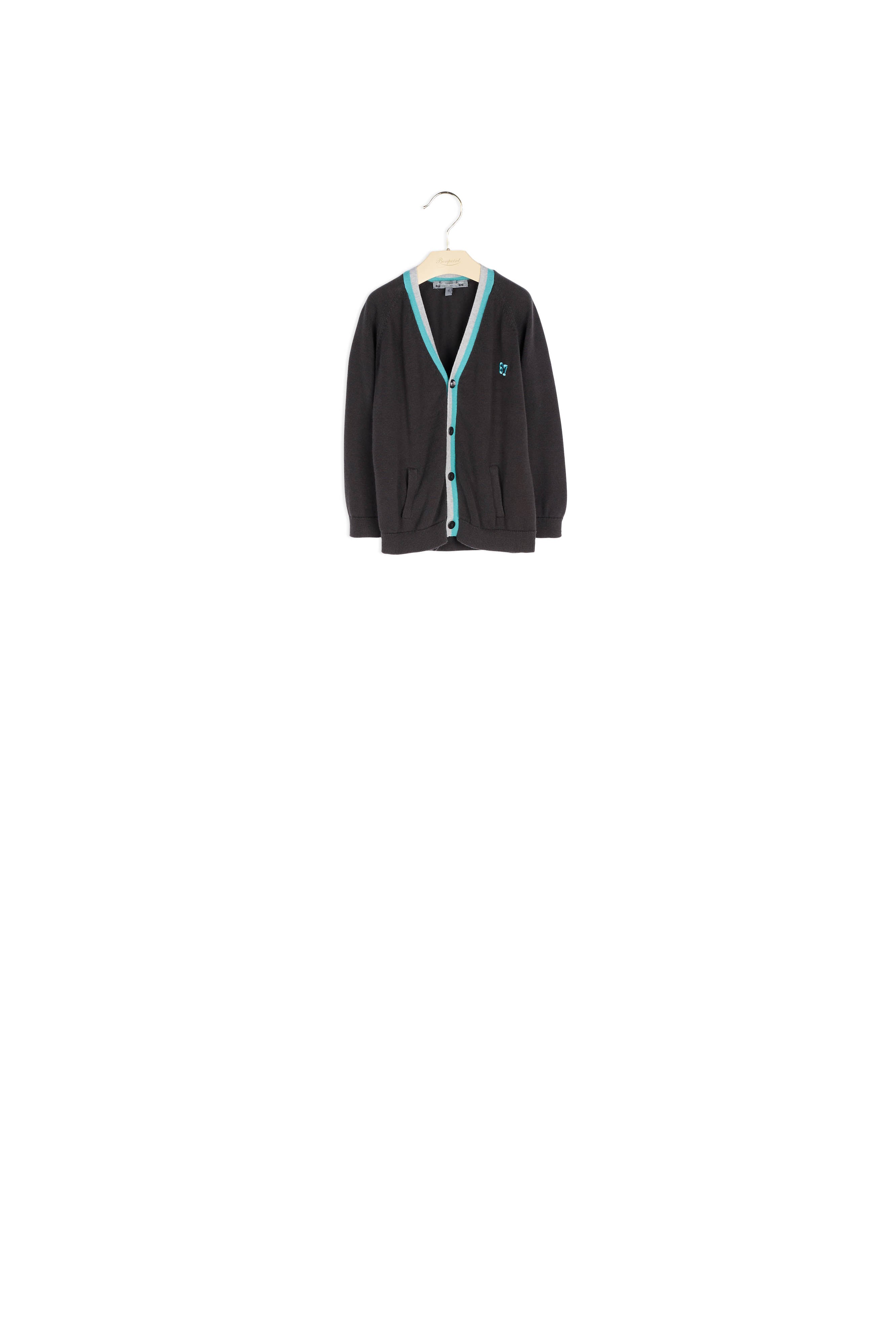 Cardigan tricolore - Bonpoint vintage