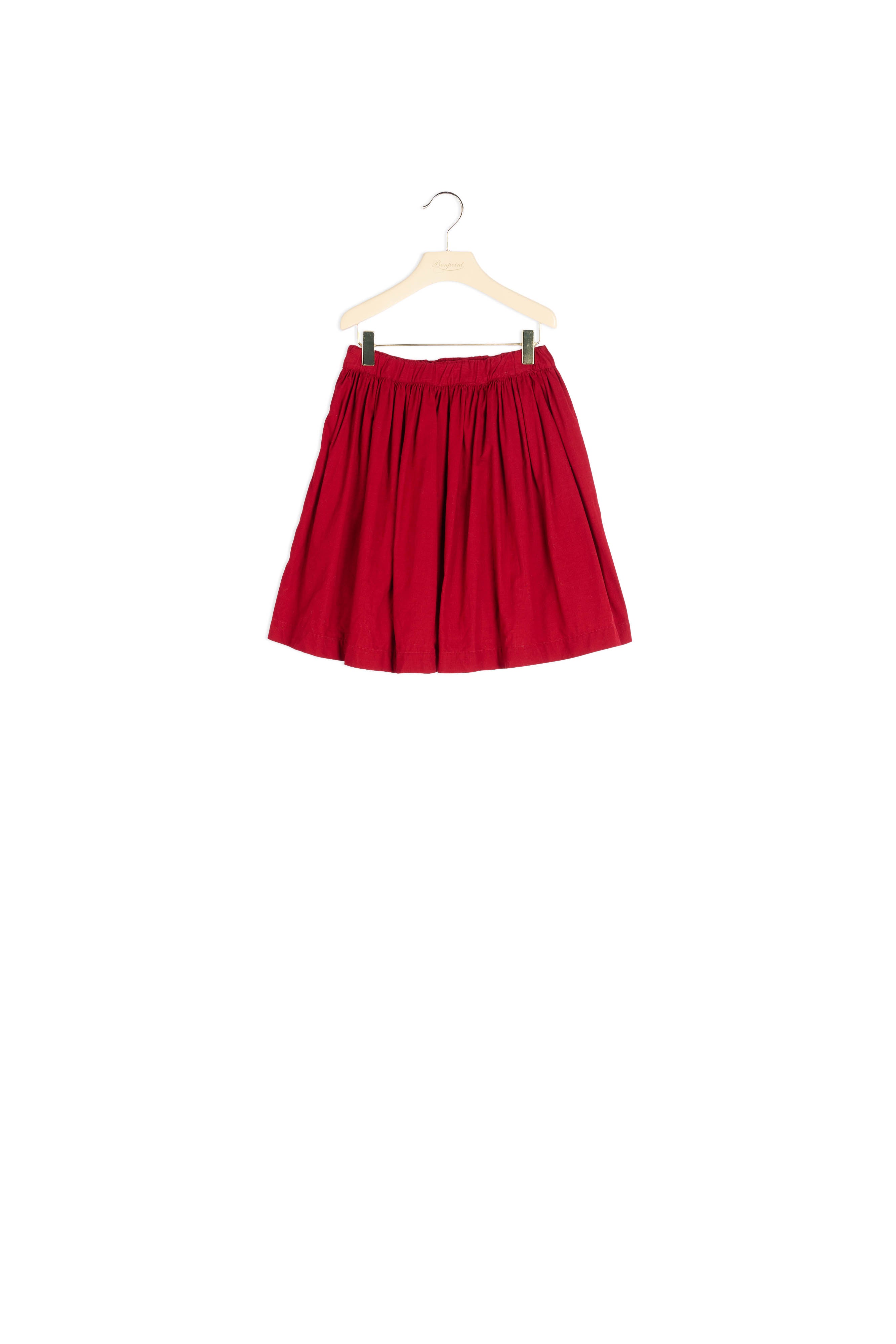 Jupe courte ample fille en velours milleplumes - Bonpoint vintage