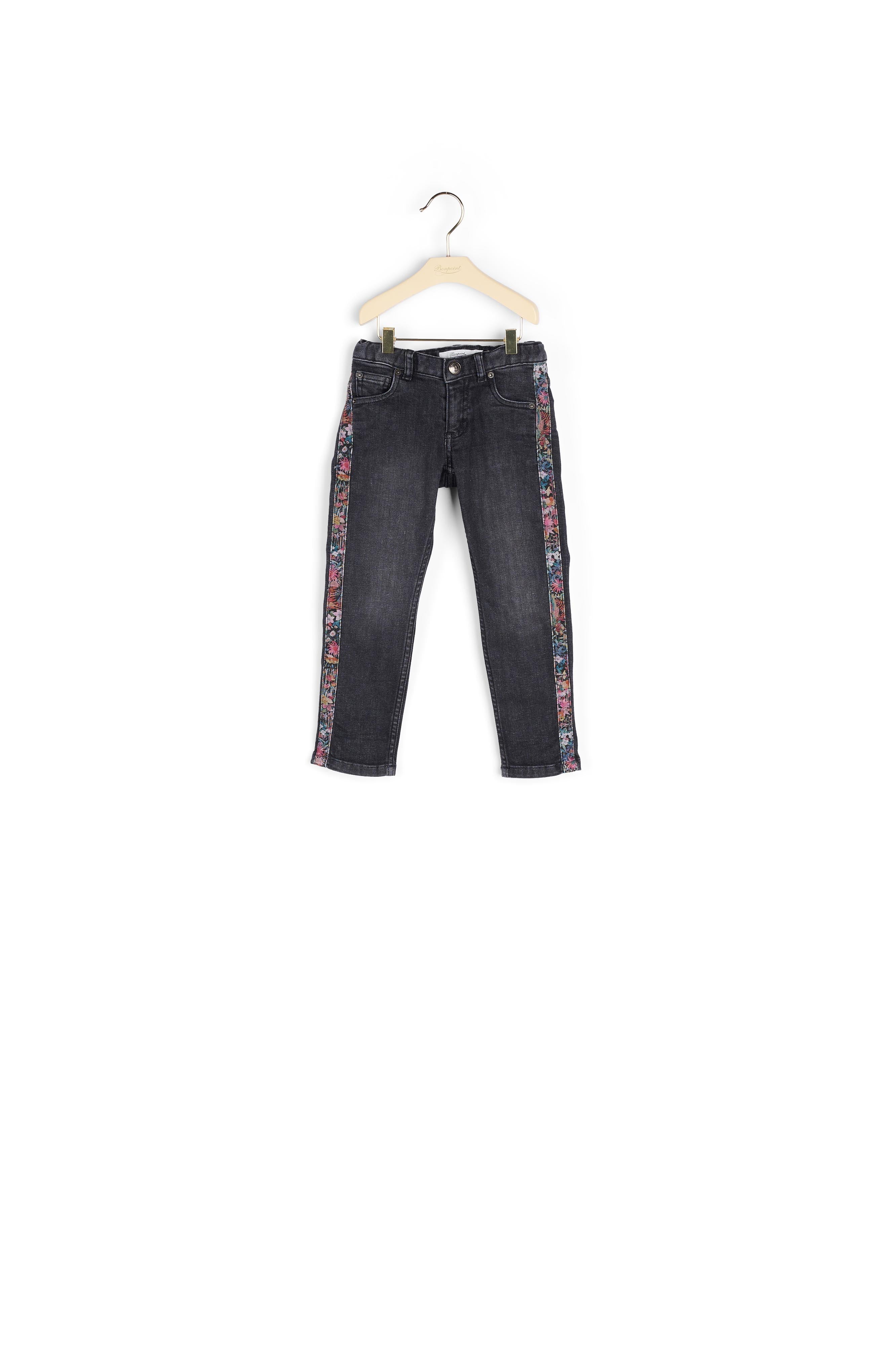 Pantalon denim et tissu Liberty - Bonpoint vintage