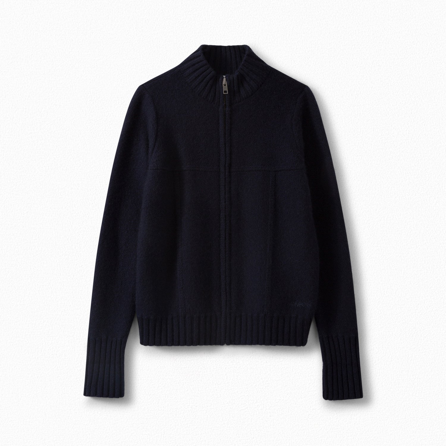 Cardigan zippé en cachemire façon veste - Bonpoint vintage