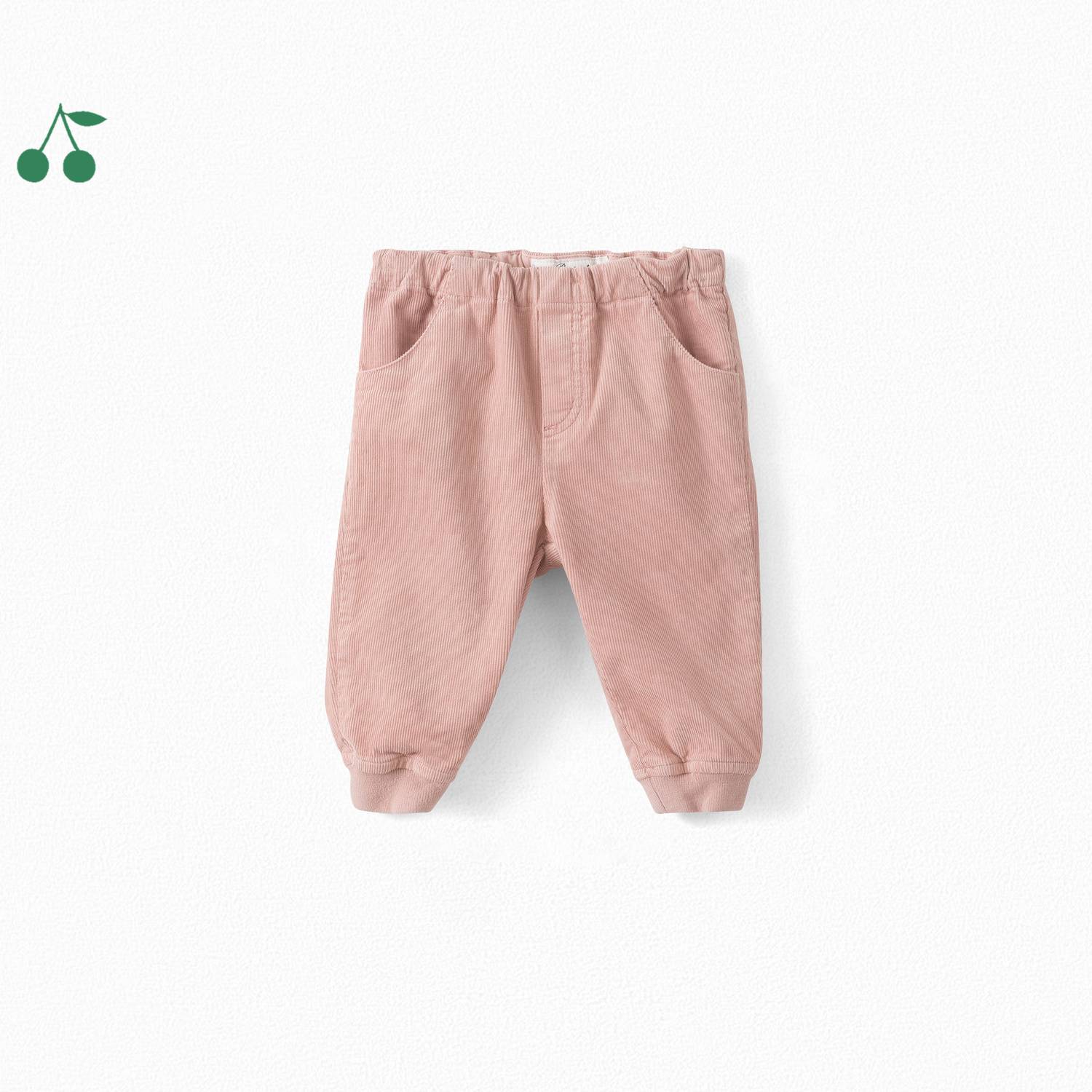 Pantalon bébé élastiqué en velours milleraies - Bonpoint vintage
