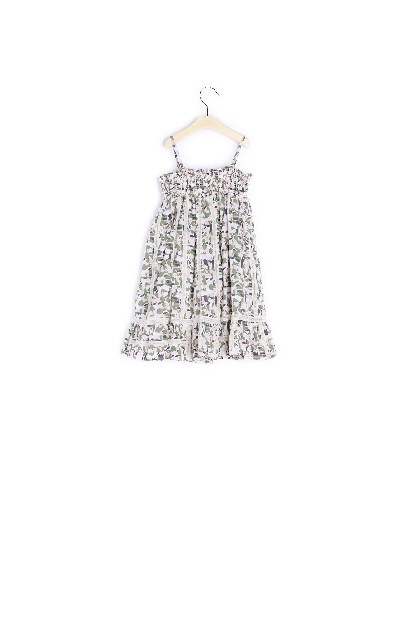Robe longue avec smocks fille - Bonpoint vintage