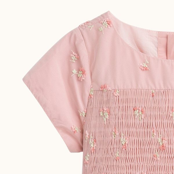 Robe Couture Duchesse fille rose - Bonpoint vintage