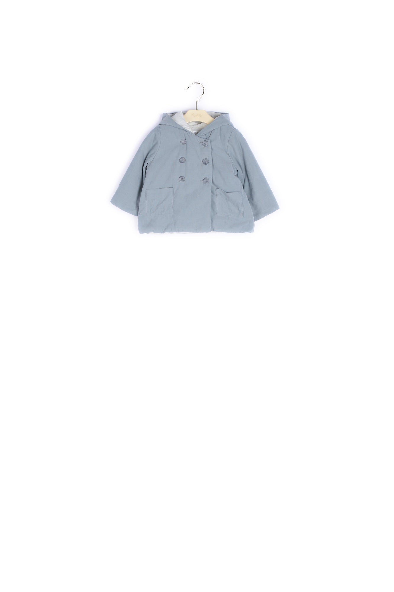 Manteau à capuche bébé en velours milleraies - Bonpoint vintage