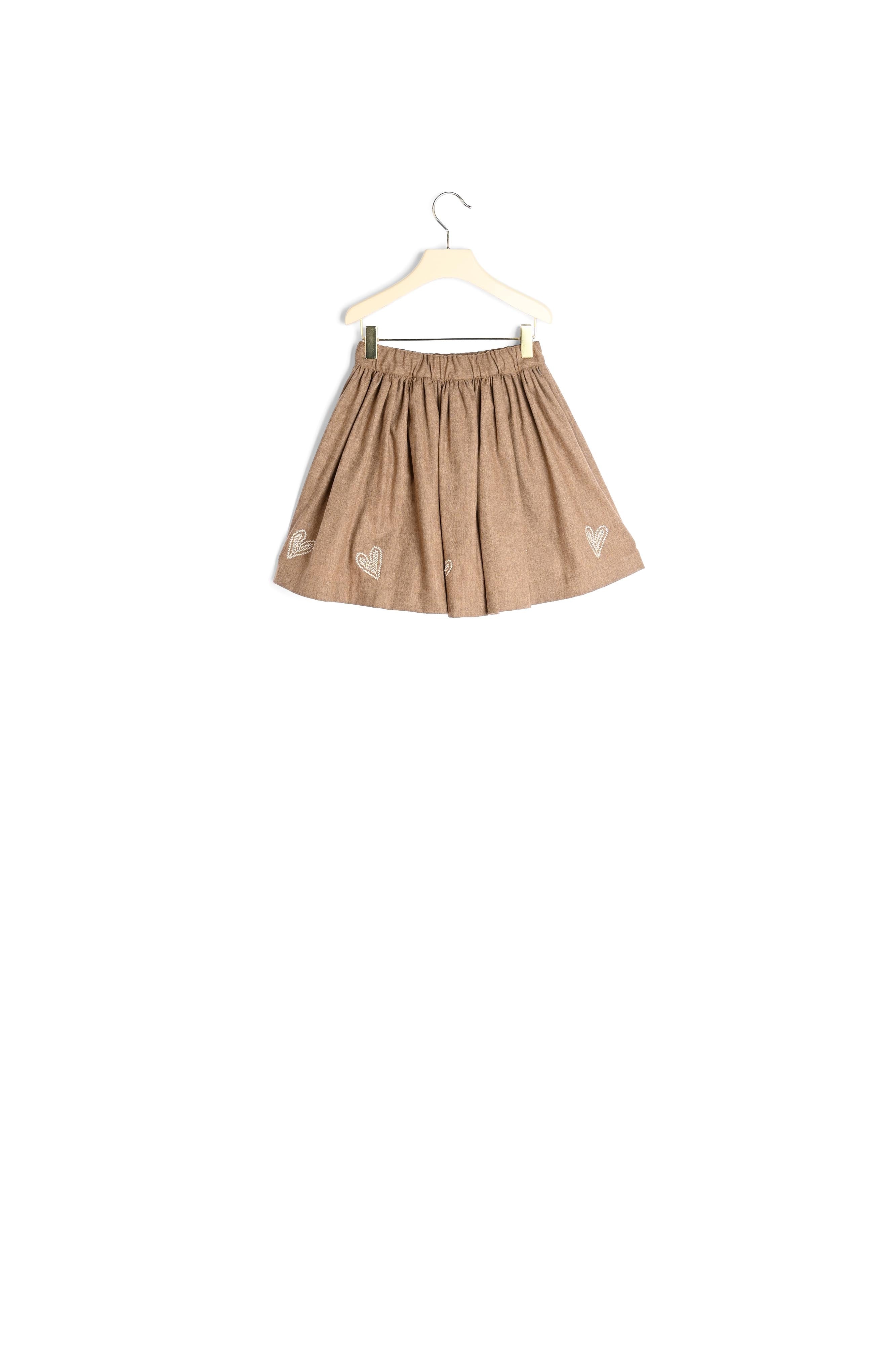 Jupe évasée broderies cœurs - Bonpoint vintage