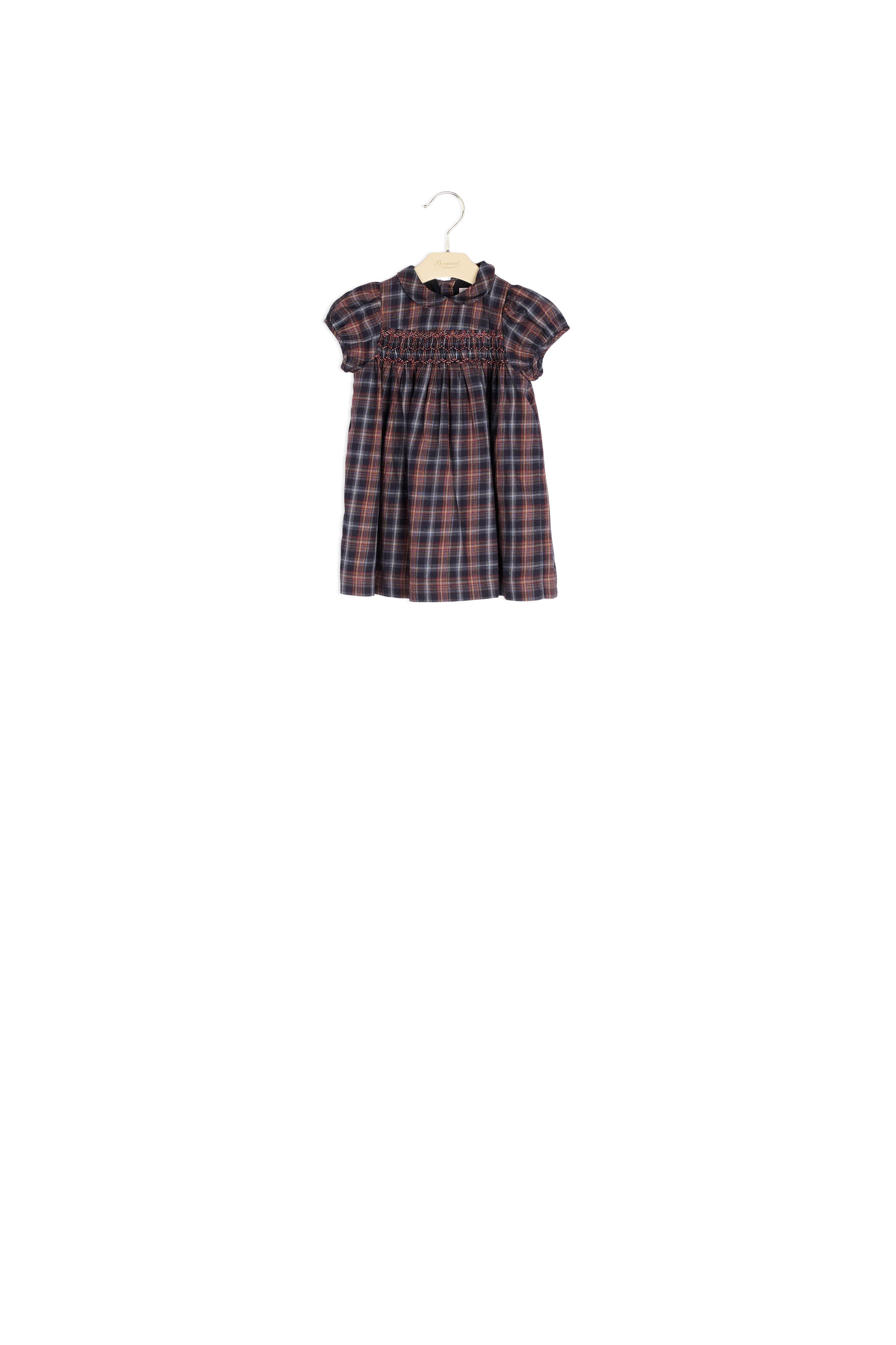 Robe smockée en coton émerisé - Bonpoint vintage