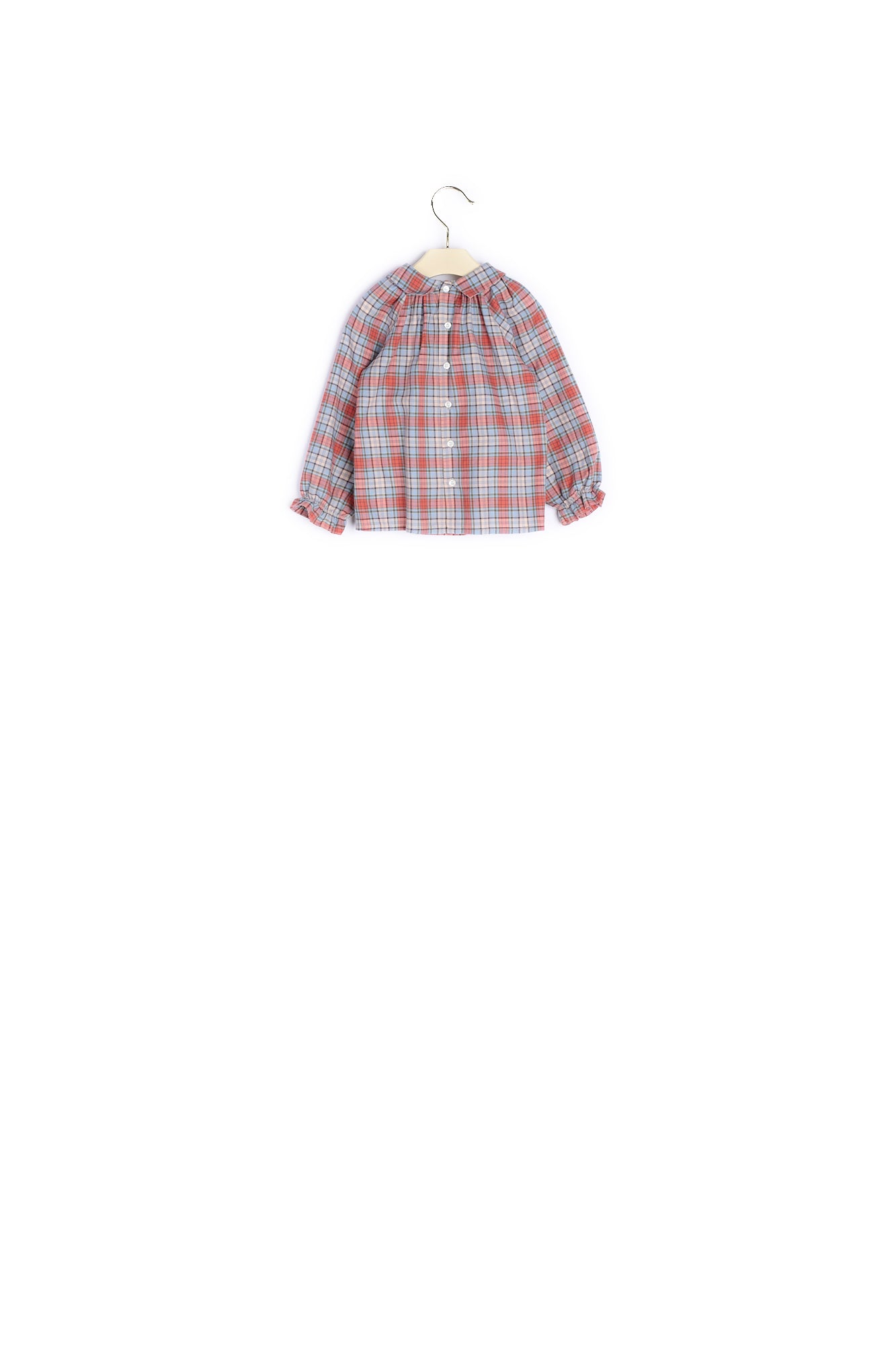 Blouse en twill de coton smockée - Bonpoint vintage